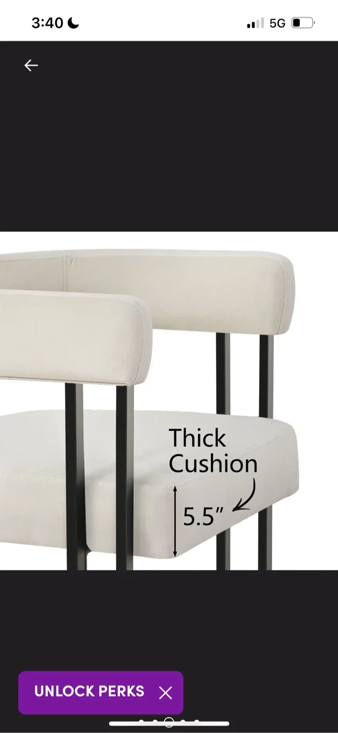 New Ivory Counter Stool with Black Frame image indicator(8)