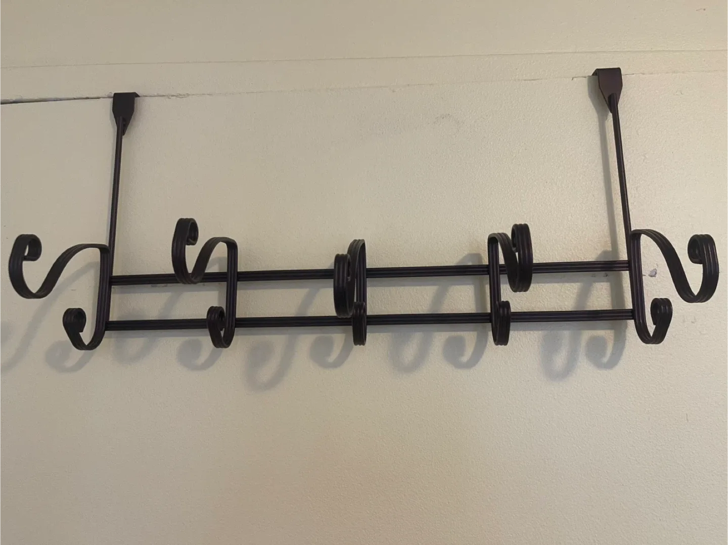 Over-the-Door Metal Coat Rack