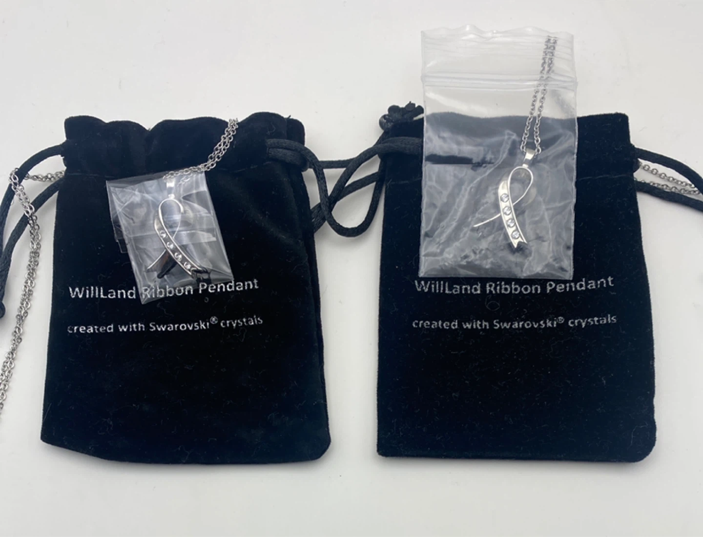 WillLand Ribbon Pendants with Swarovski Crystals