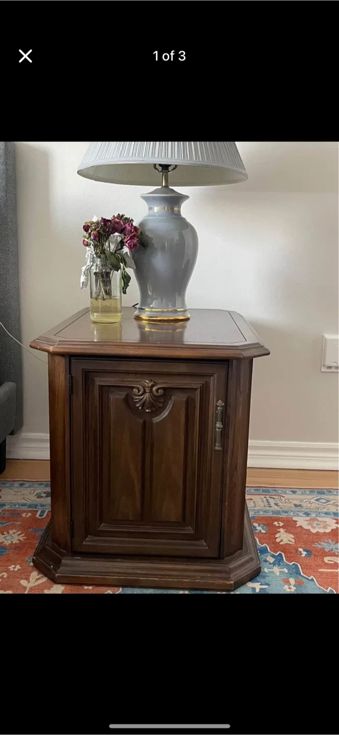 Wooden side table set of two image indicator(2)