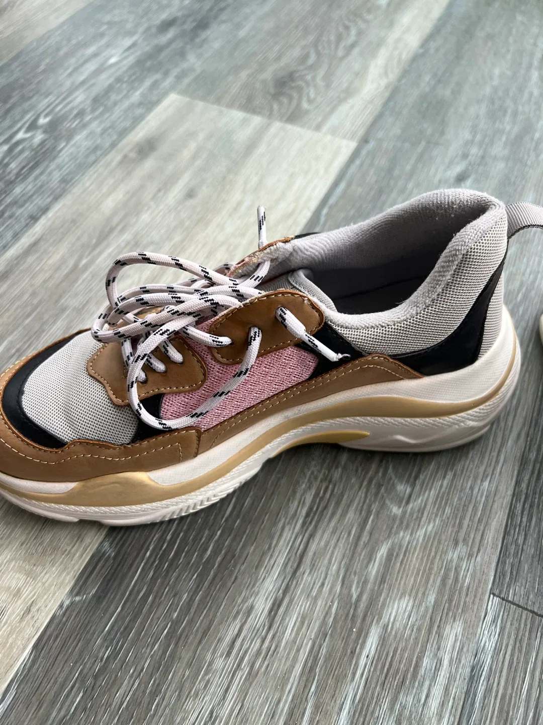 Akira Chunky Sneakers - Brown/Pink 8M image indicator(6)