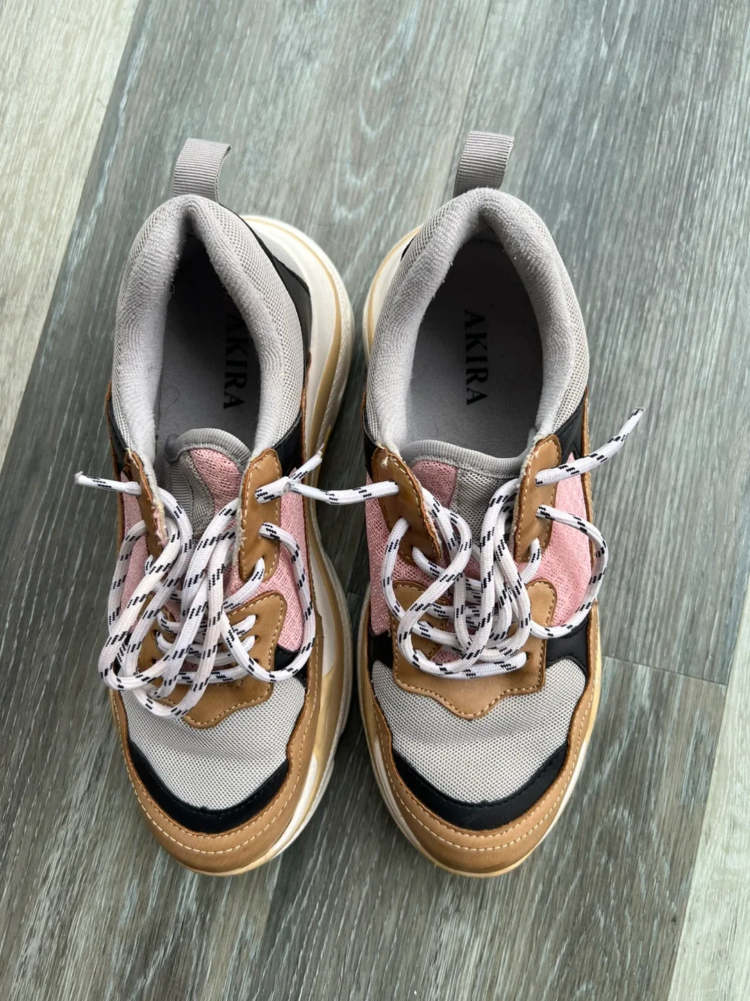 Akira Chunky Sneakers - Brown/Pink 8M image indicator(2)