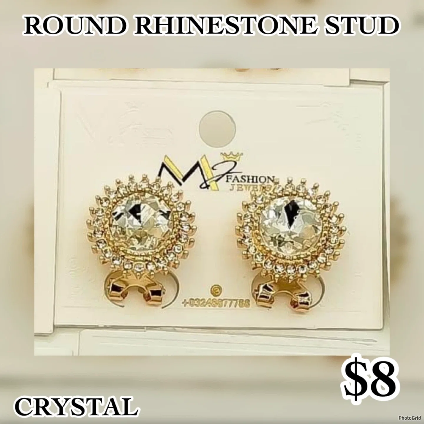 Rhinestone Stud Earrings  🥕 image indicator(4)