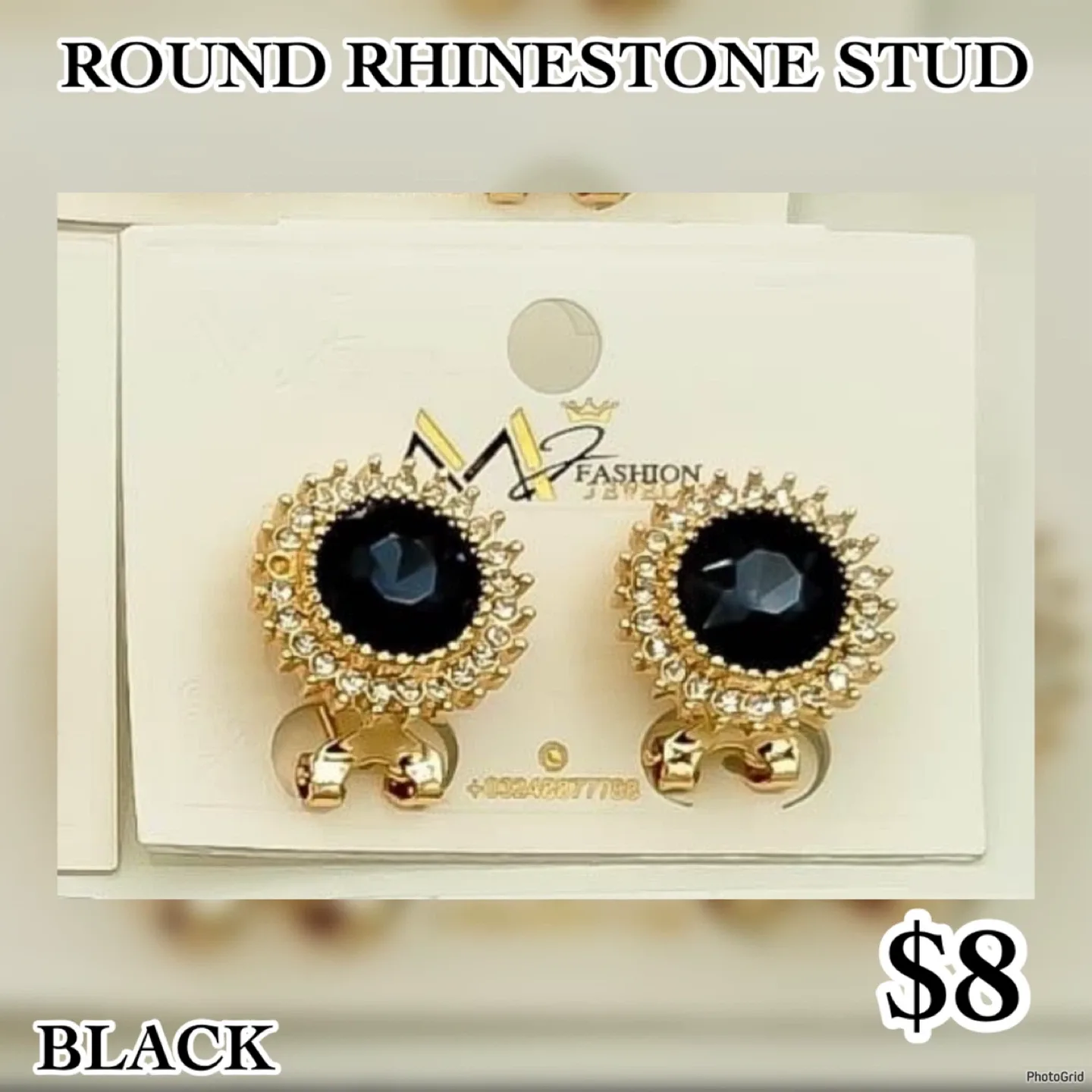 Rhinestone Stud Earrings  🥕 image indicator(8)