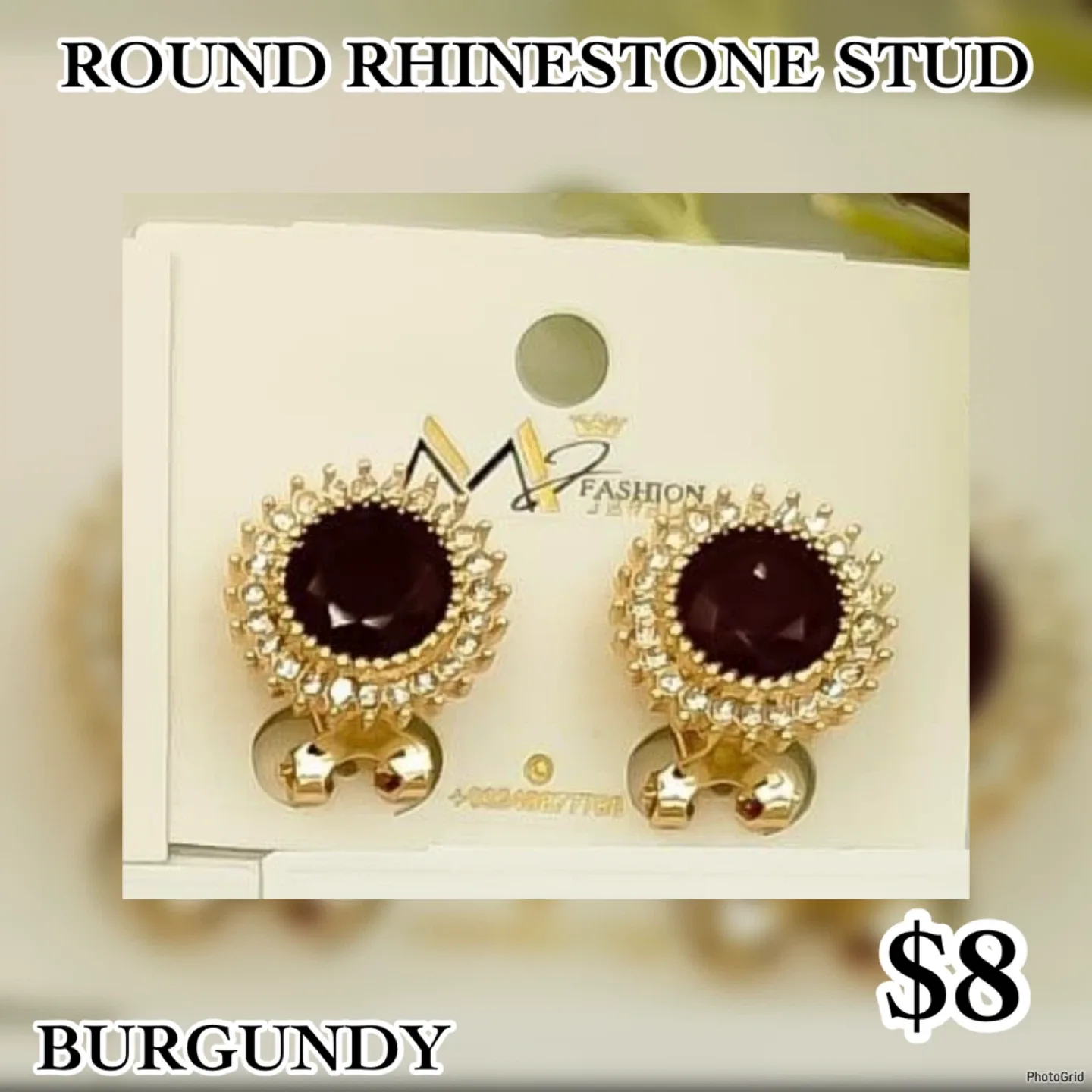 Rhinestone Stud Earrings  🥕 image indicator(7)