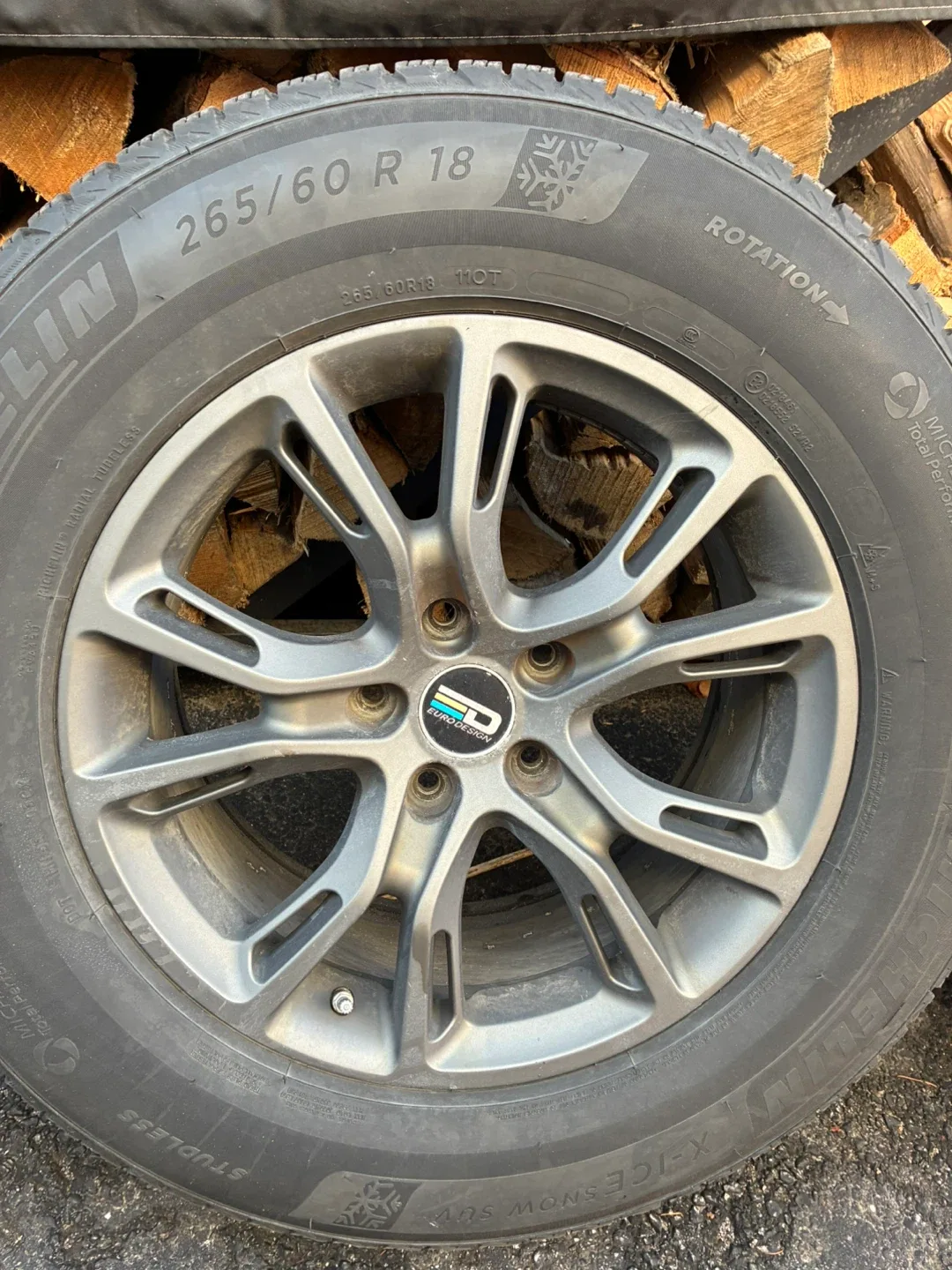 Euro Design Wheels with Michelin X-Ice Snow SUV Tires 265/60R18