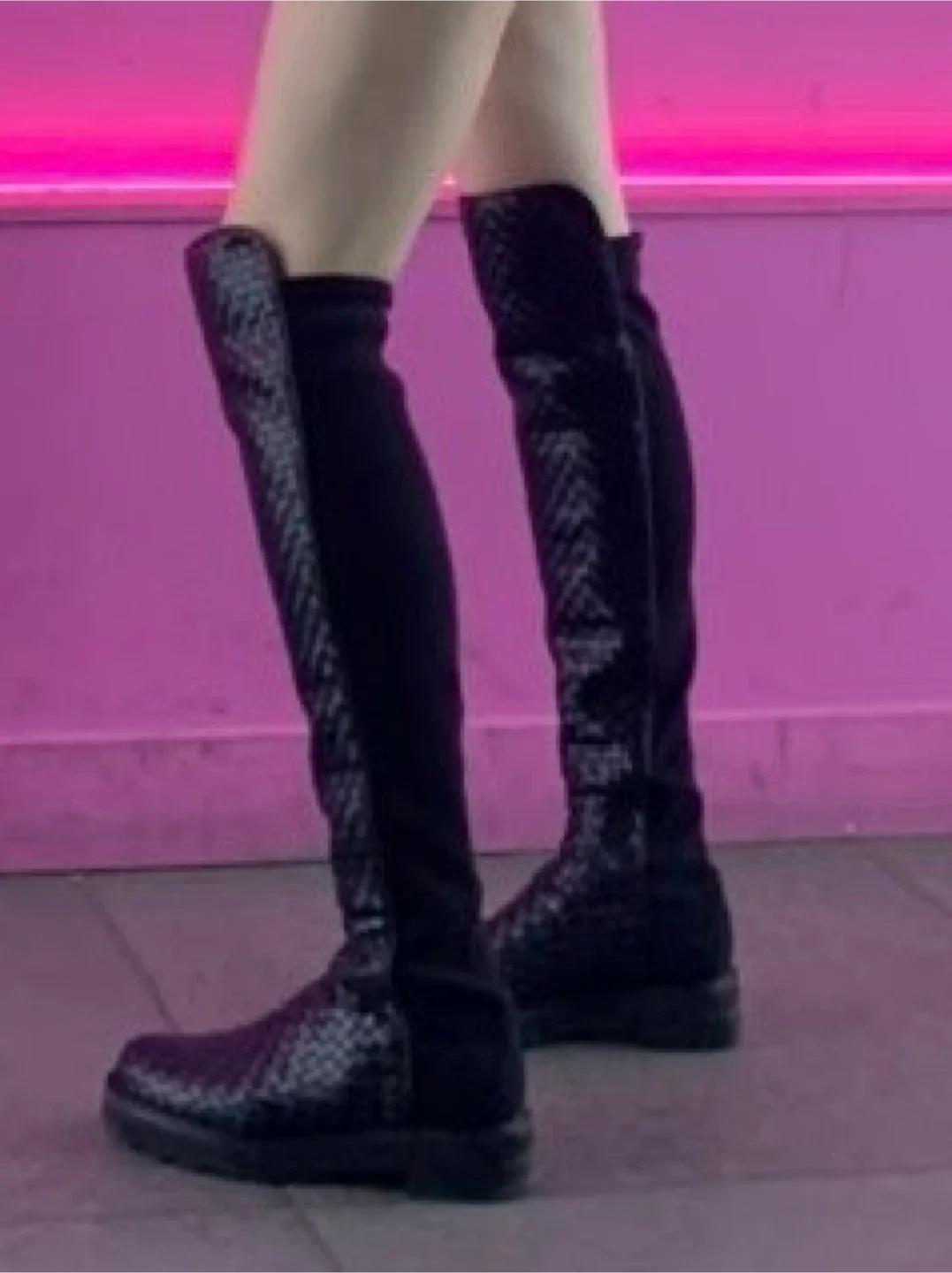 Stuart Weitzman Woven Leather Knee-High Boots image indicator(2)