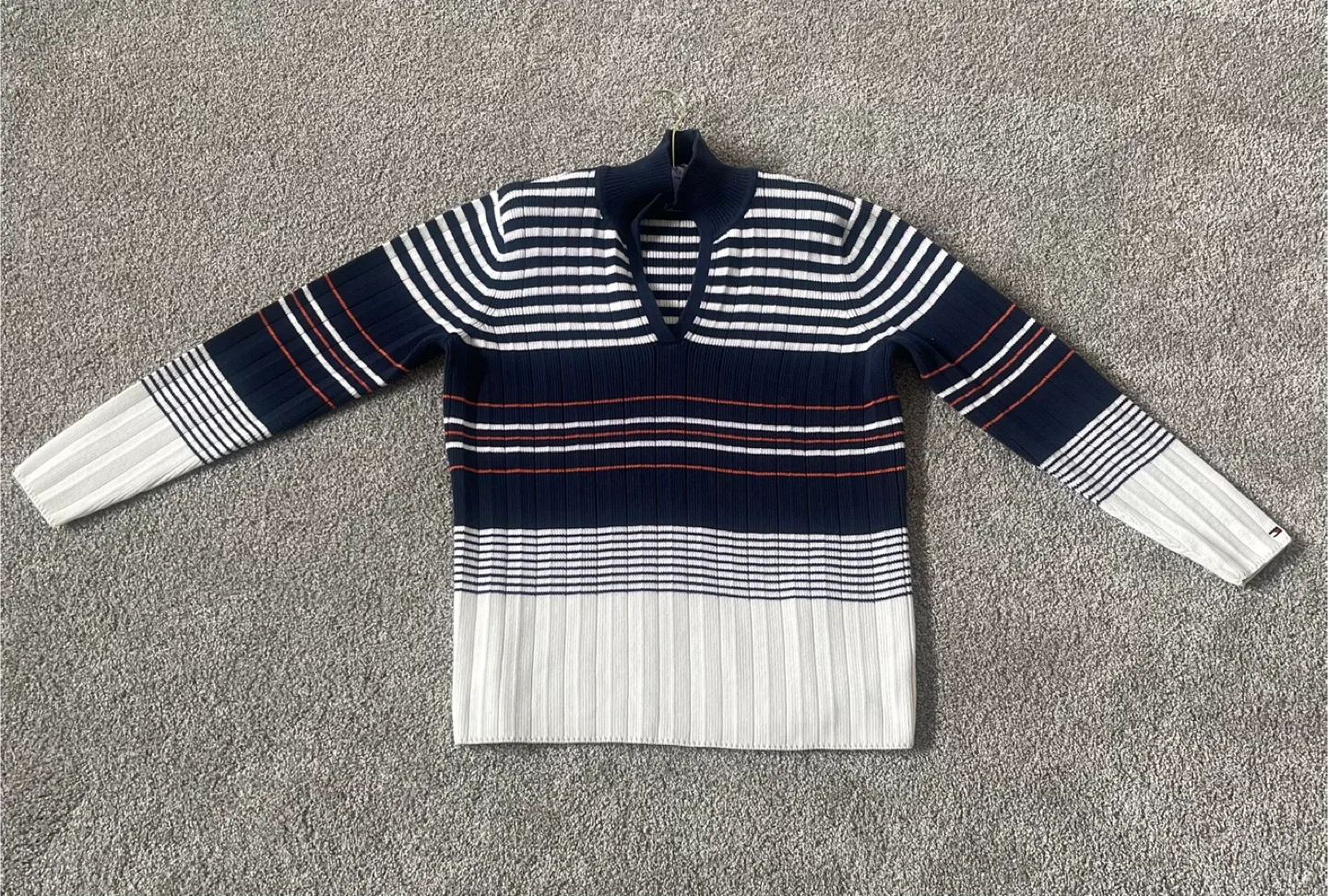 Tommy Hilfiger Striped Sweater - Size L thumbnail