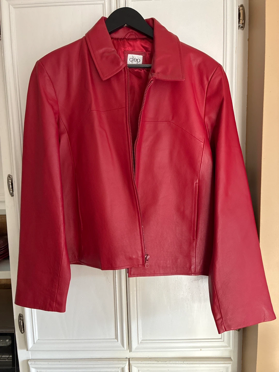 Cleo Red Leather Jacket