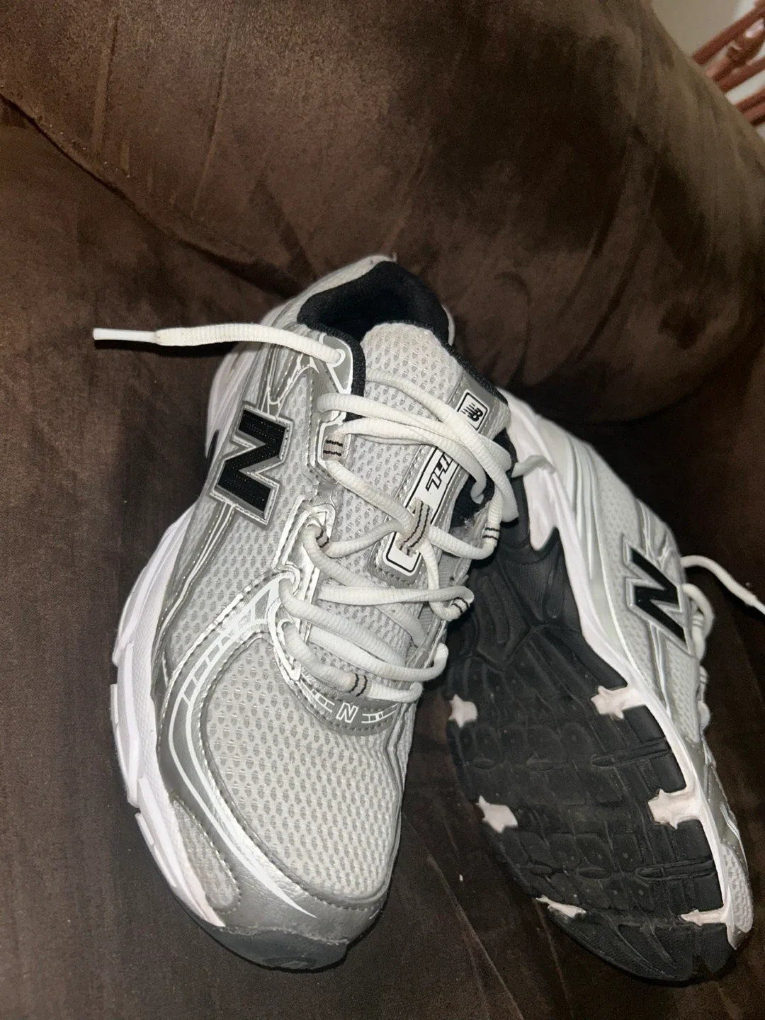 New Balance 408 Silver/White Running Shoes