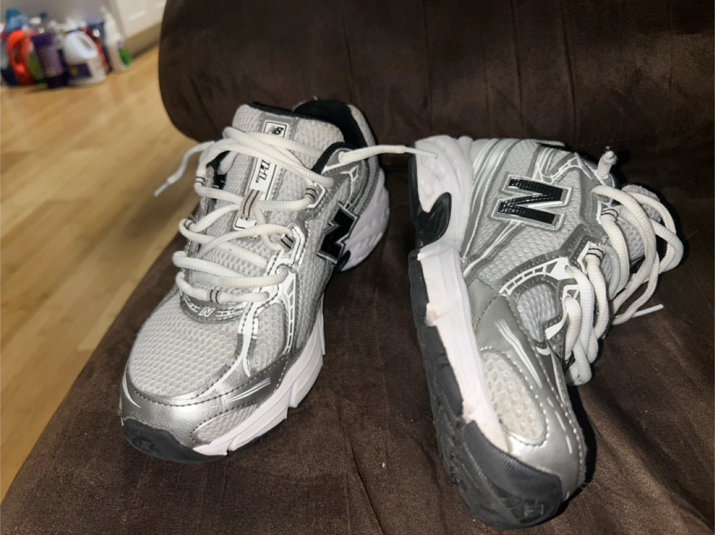 New Balance 408 Silver/White Running Shoes - photo 2