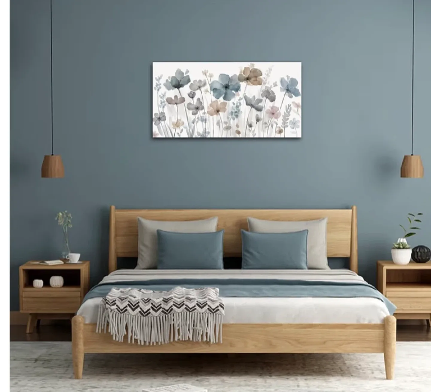 Floral Canvas Wall Art - 50 *100 cm image indicator(4)