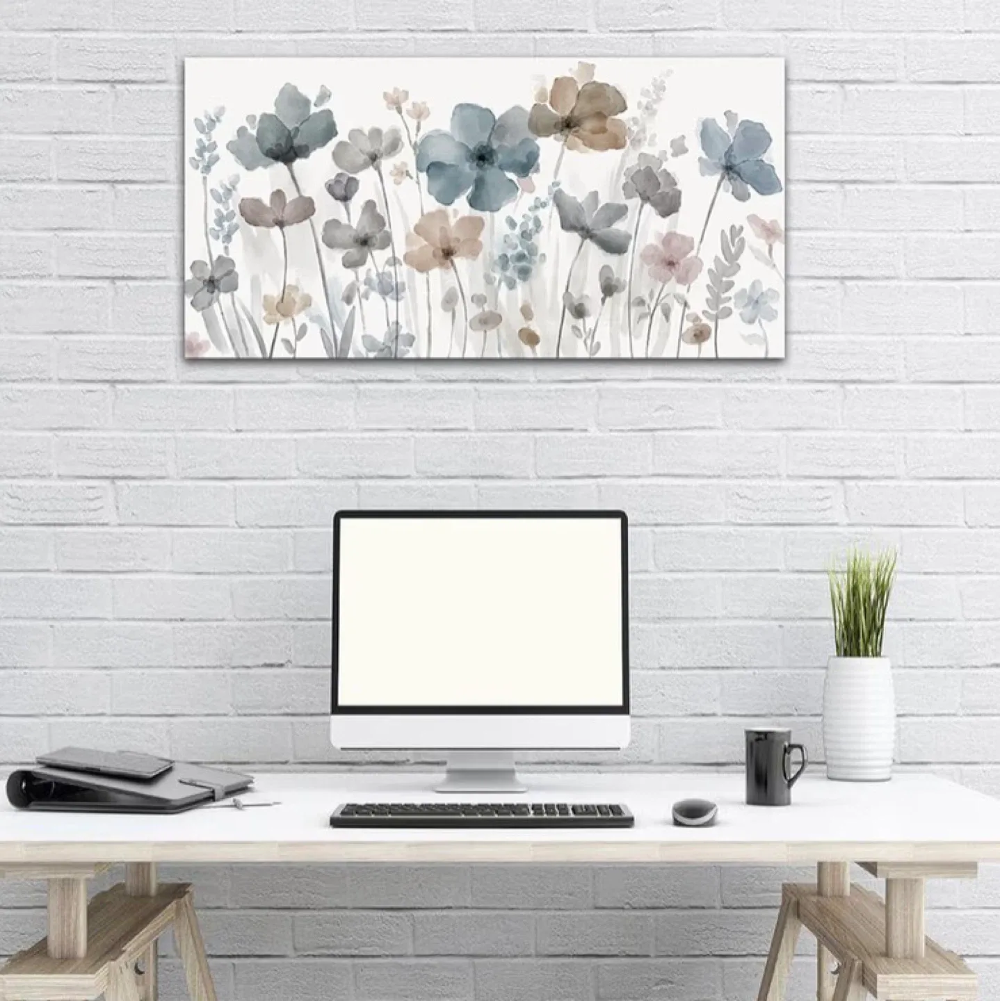 Floral Canvas Wall Art - 50 *100 cm image indicator(3)