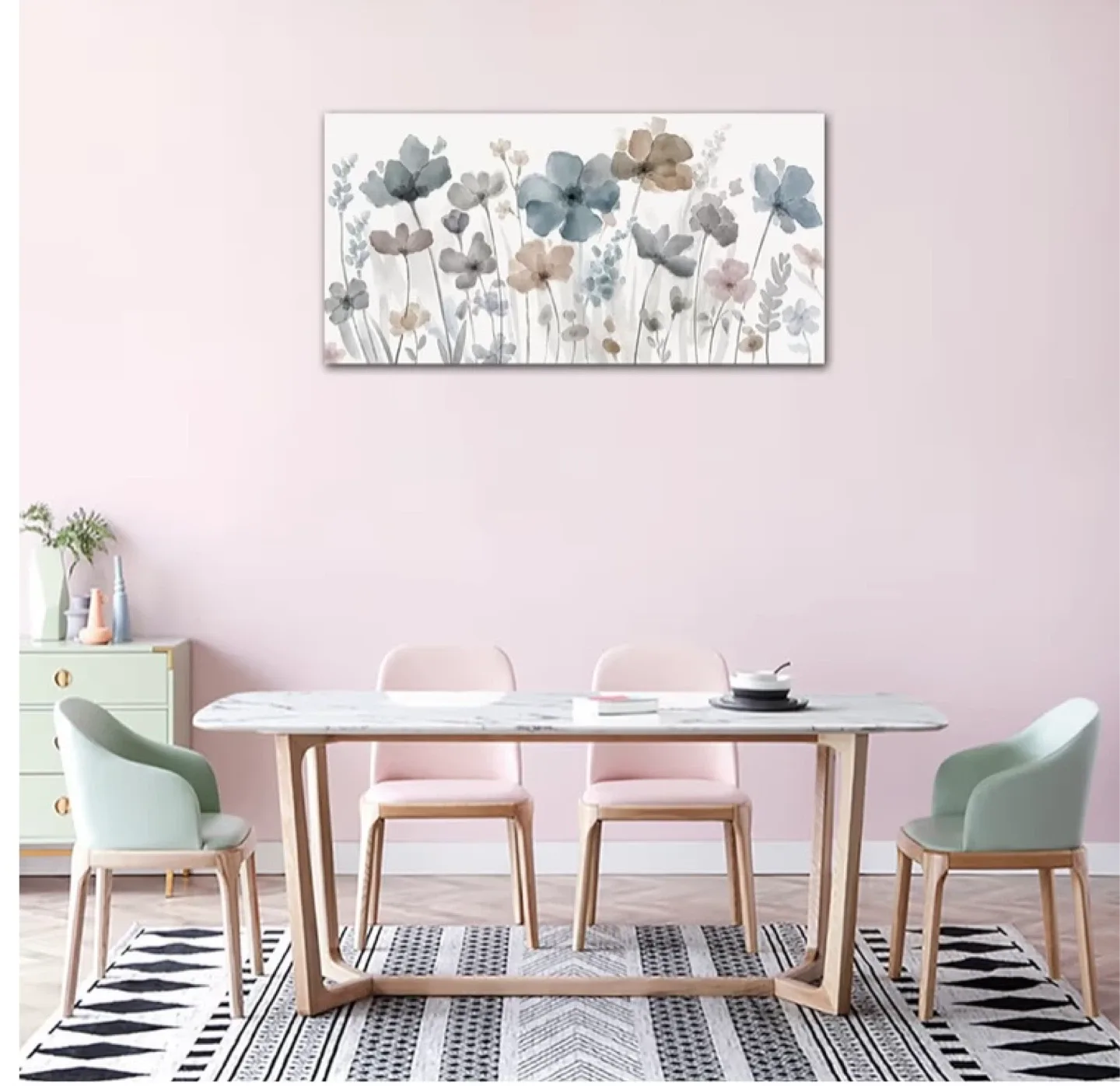 Floral Canvas Wall Art - 50 *100 cm image indicator(5)