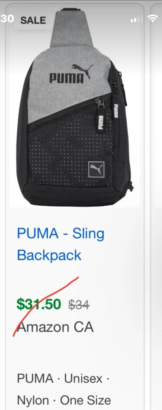 Puma Sling Backpack - Like New! - photo 3