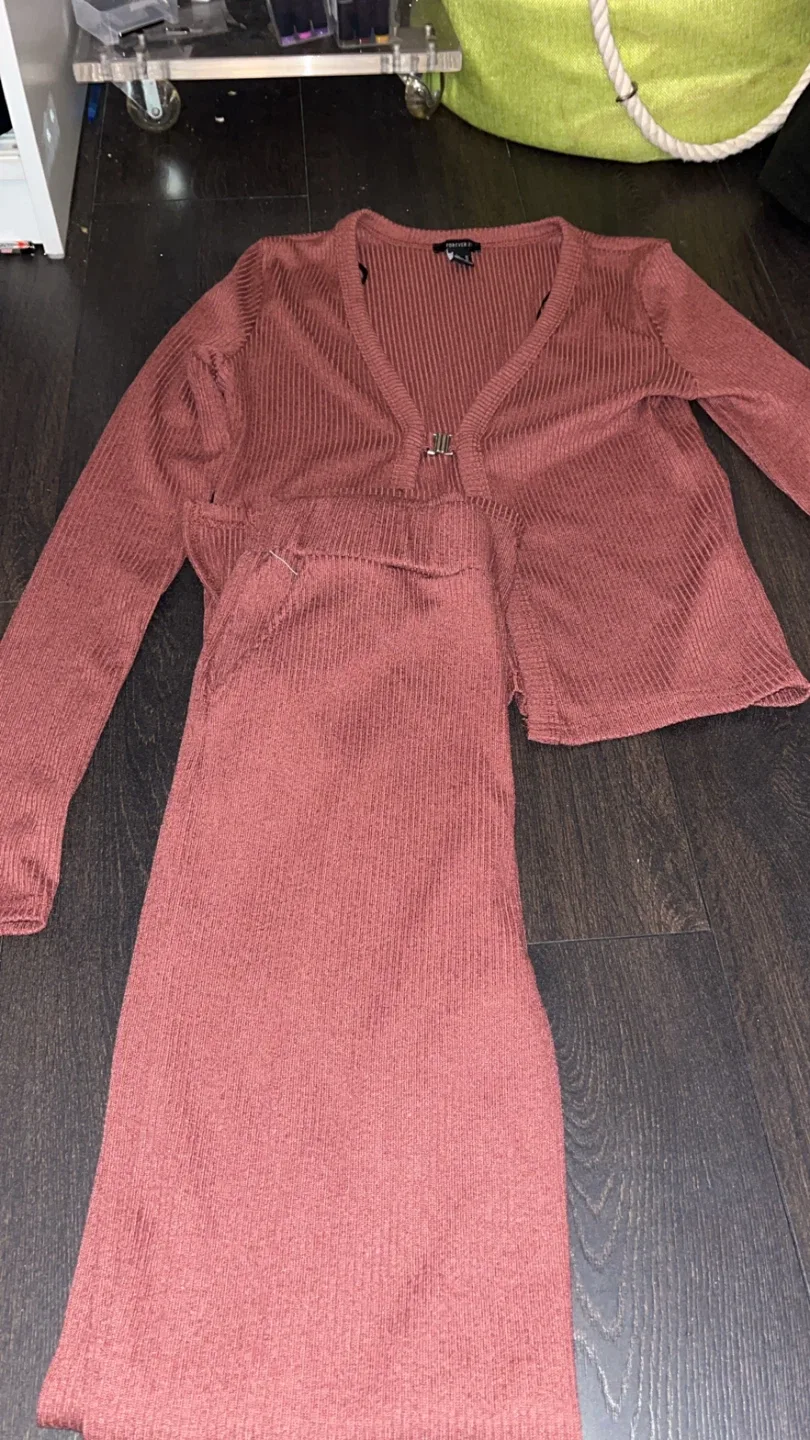 Forever 21 Cardigan & pant Set - Size Small