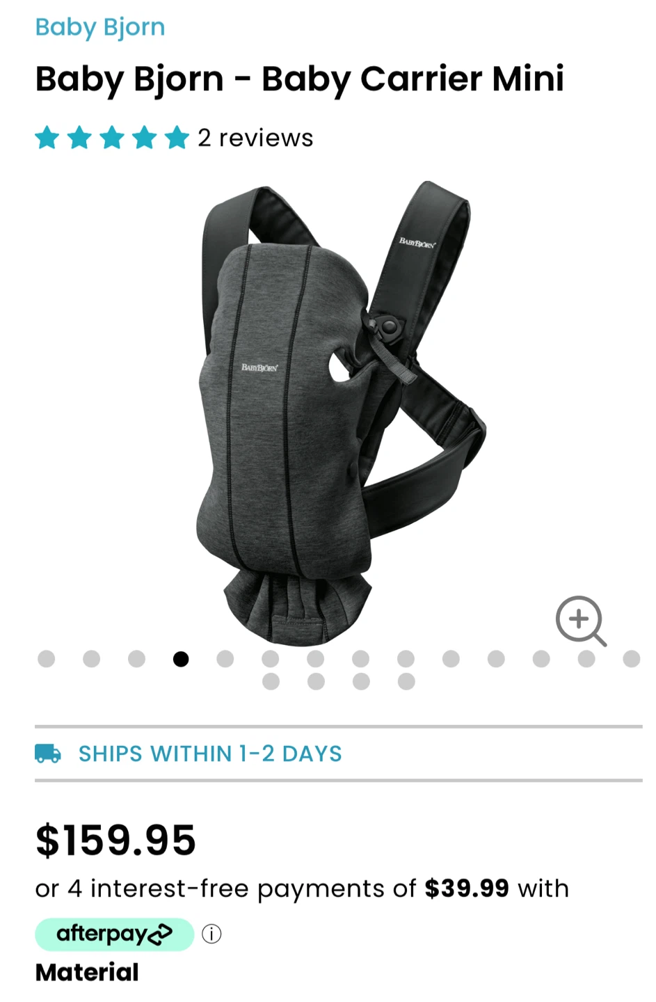 Baby Bjorn Baby Carrier Mini - Grey
