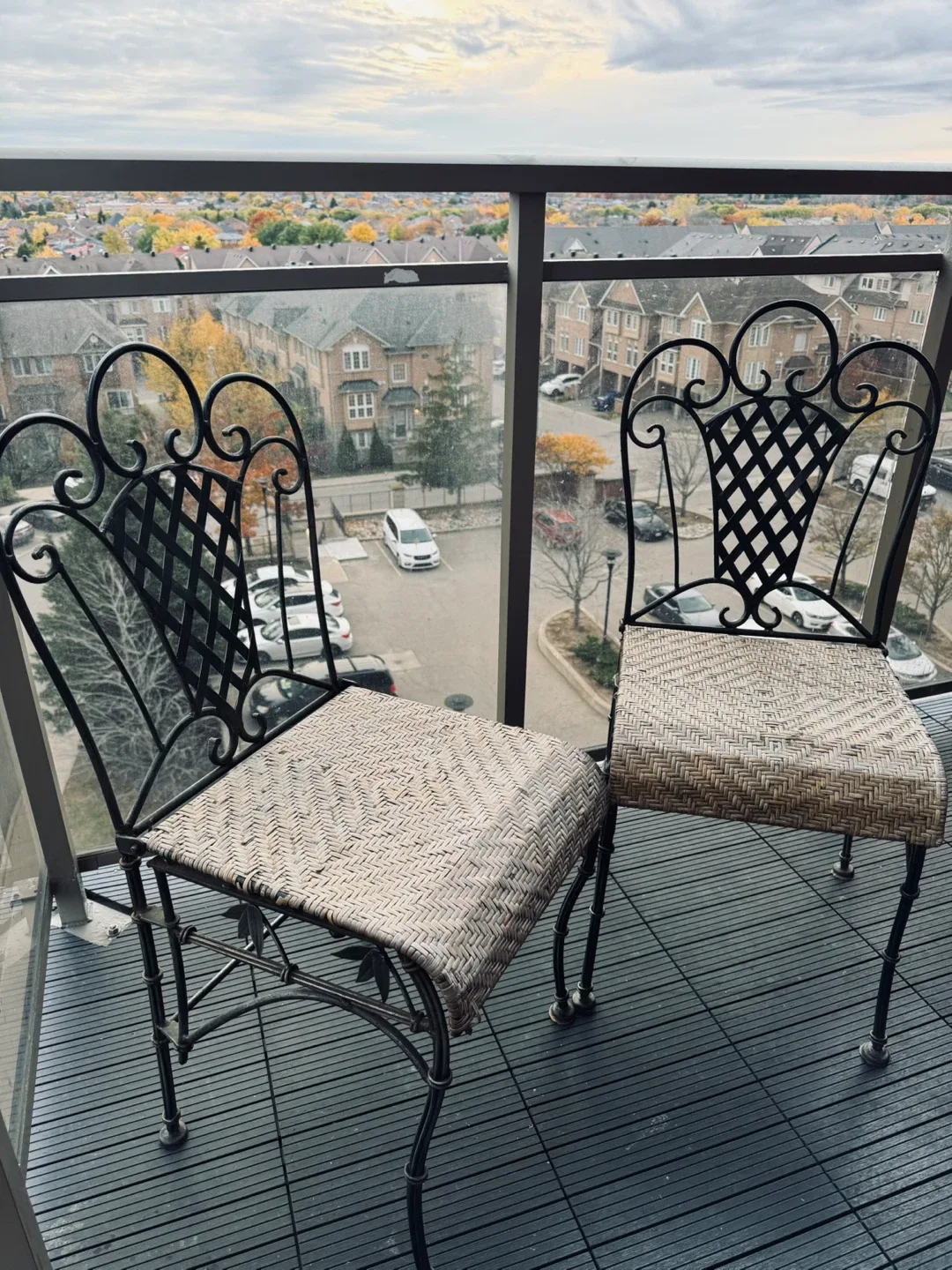 Set of Two Outdoor Wrought Iron Chairs image indicator(2)