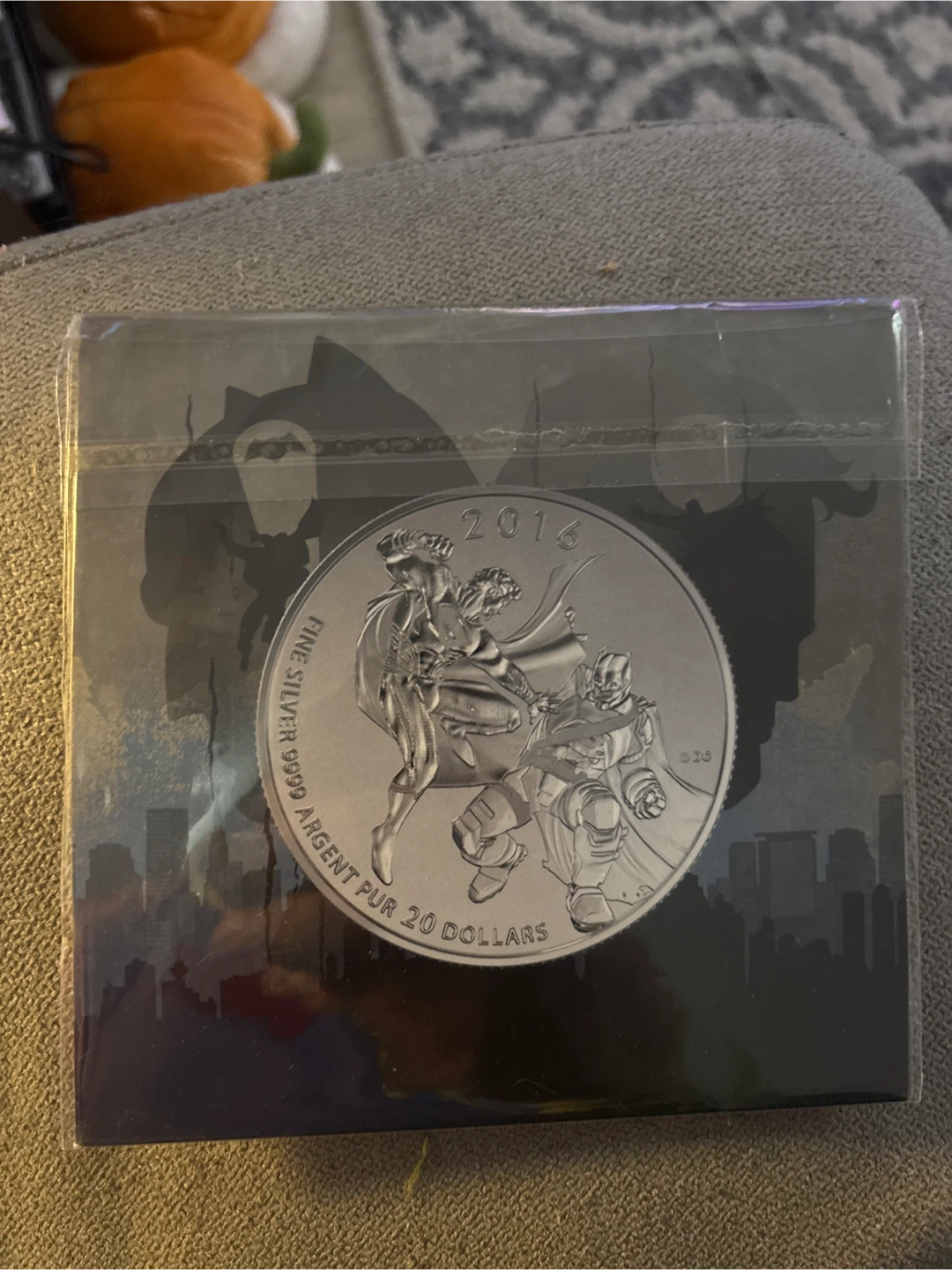 2016 Batman vs. Superman $20 Fine Silver Coin
