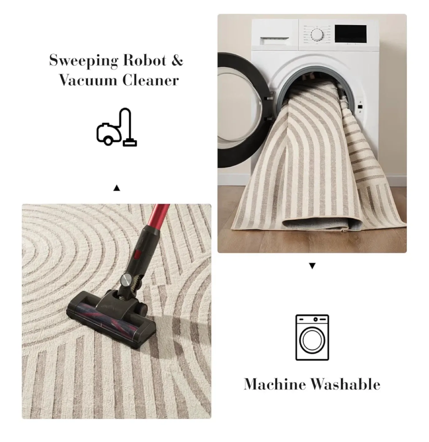 High-Low Textured Area Rug 9x6 ft- Soft & Cozy image indicator(6)