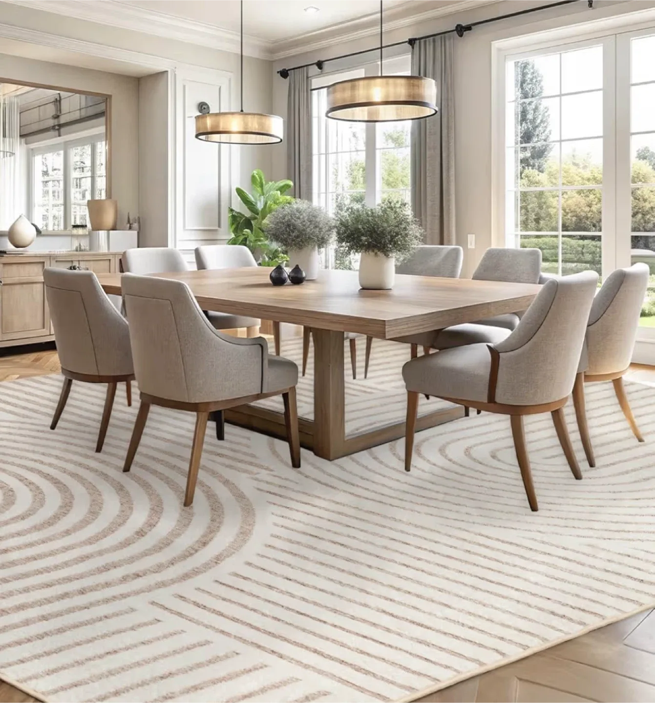 High-Low Textured Area Rug 9x6 ft- Soft & Cozy image indicator(4)