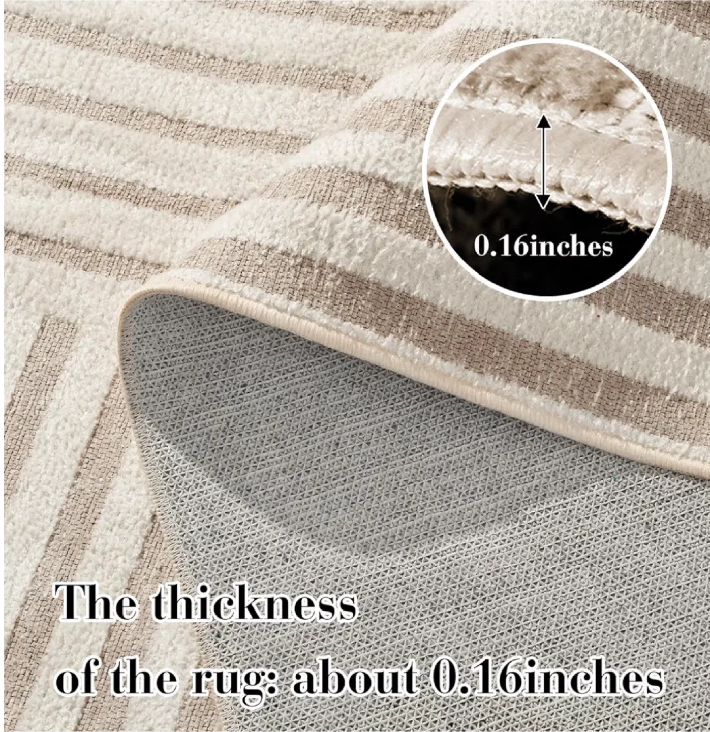 High-Low Textured Area Rug 9x6 ft- Soft & Cozy image indicator(5)