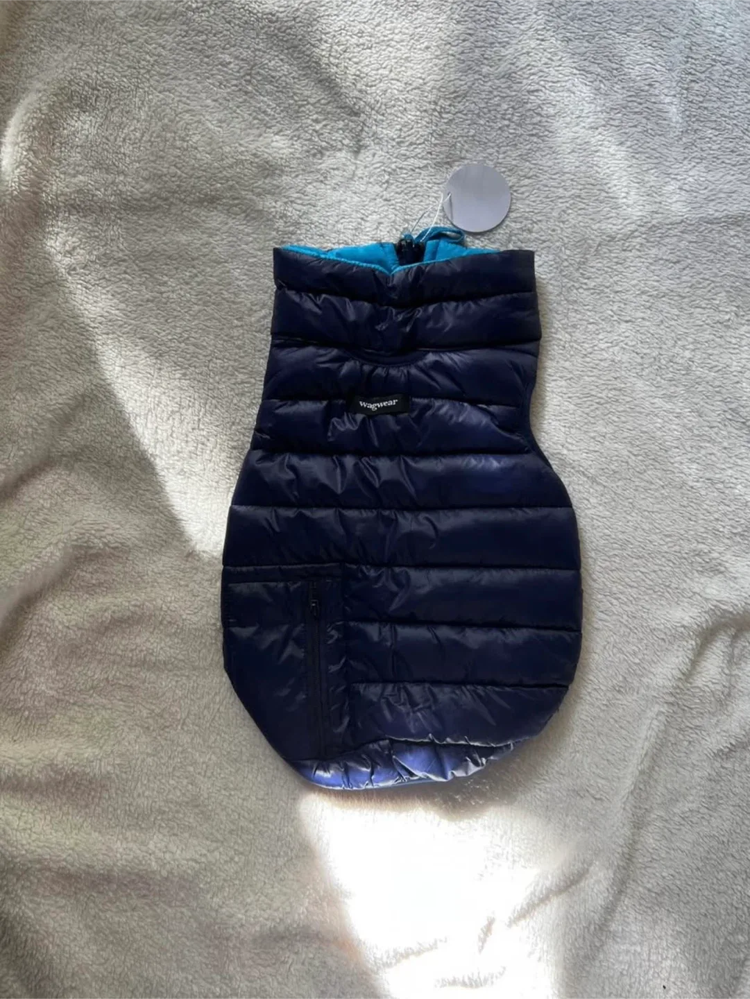 wagwear Navy Puffer Vest Size 12 image indicator(2)