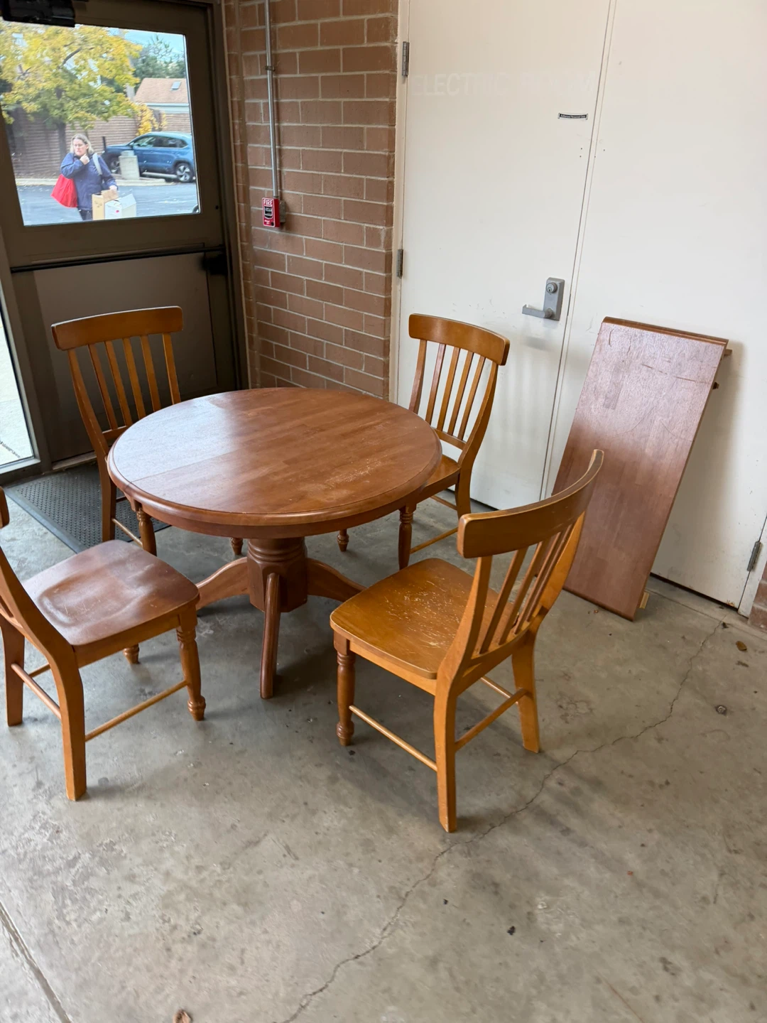 Wooden Dining Table with 4 Chairs - photo 2