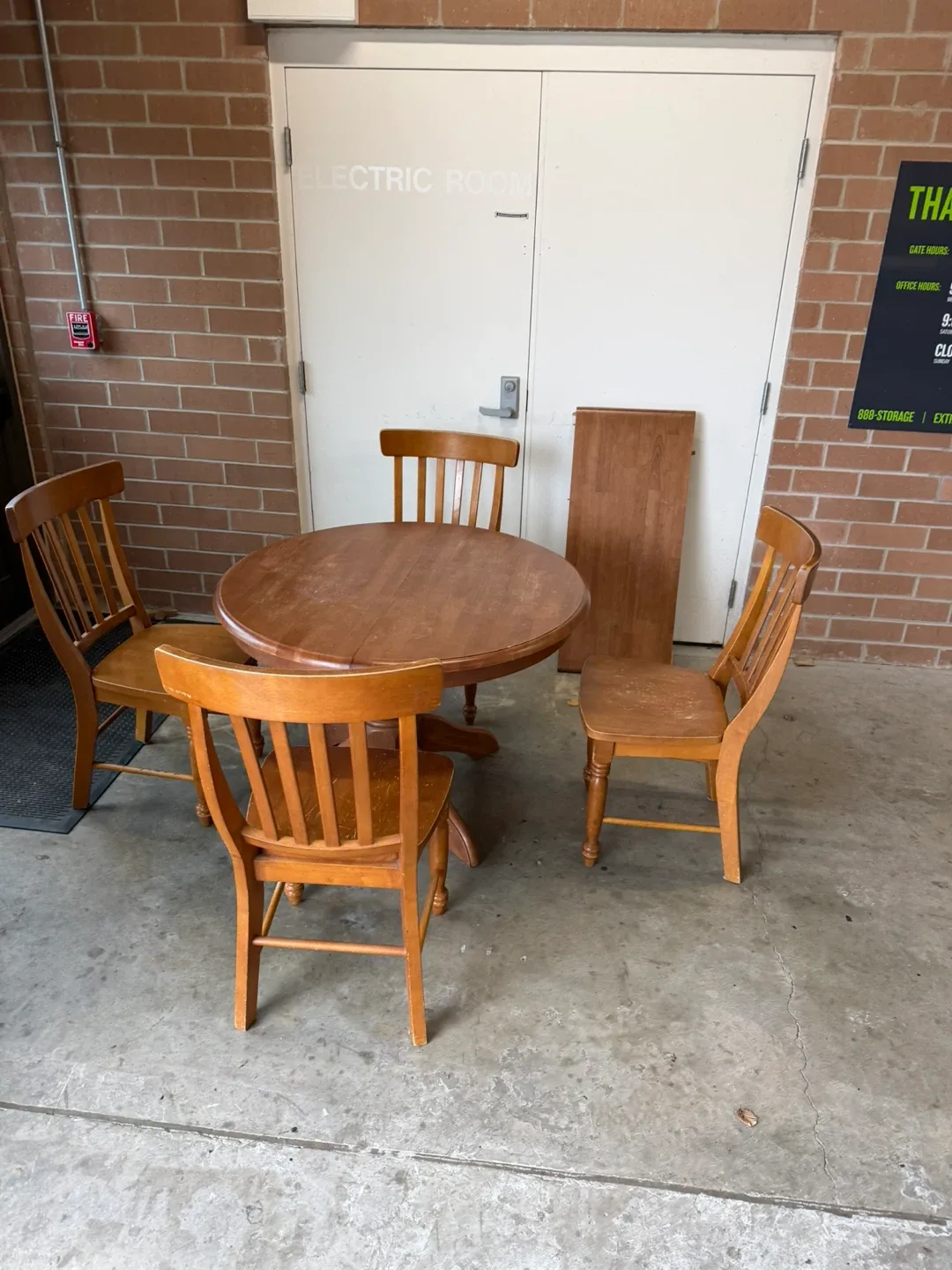 Wooden Dining Table with 4 Chairs