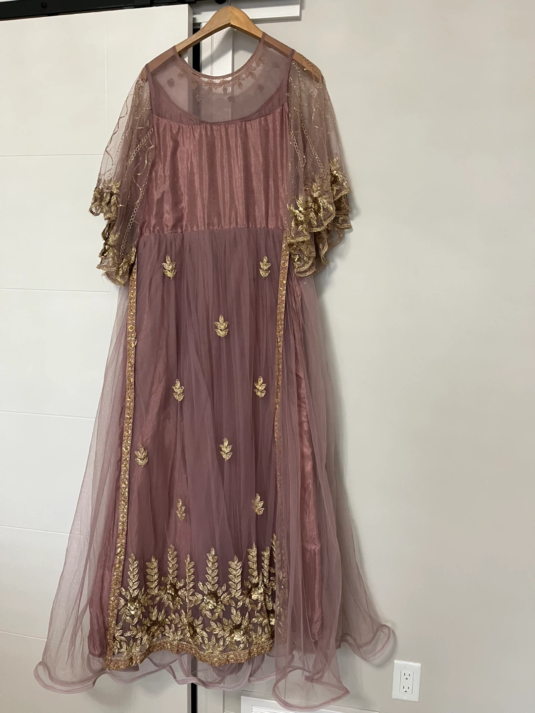 Embroidered Mauve Dress - photo 3
