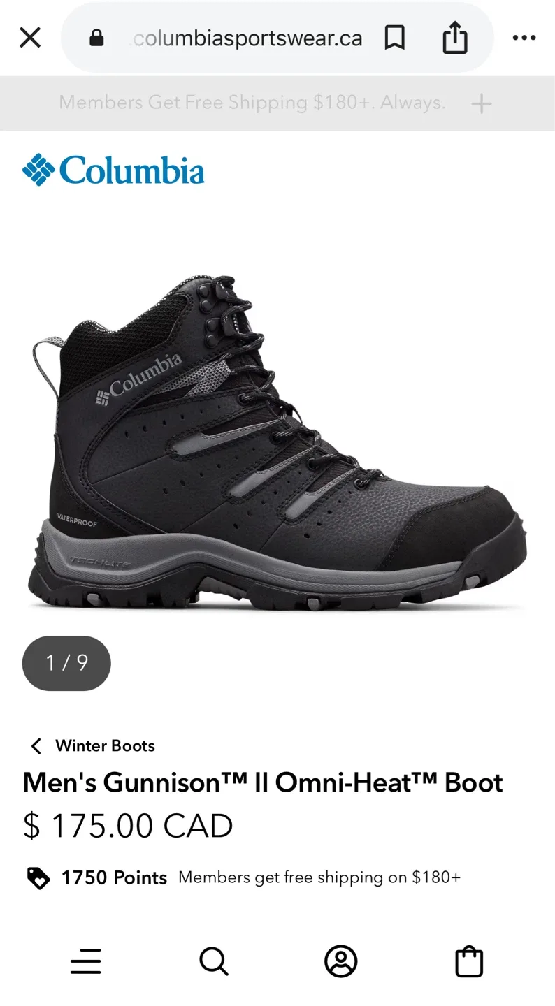 Columbia Men's BM0837-010 Winter/Hiking Boots - Size 12 image indicator(8)