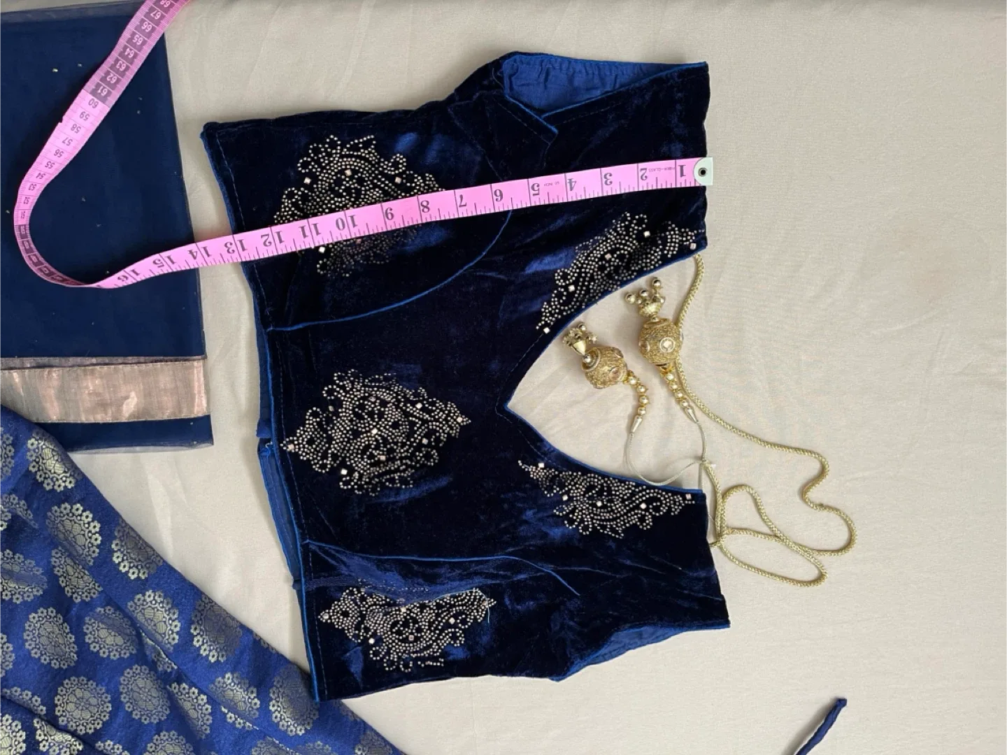 Indian Outfit - Blue and Gold image indicator(4)