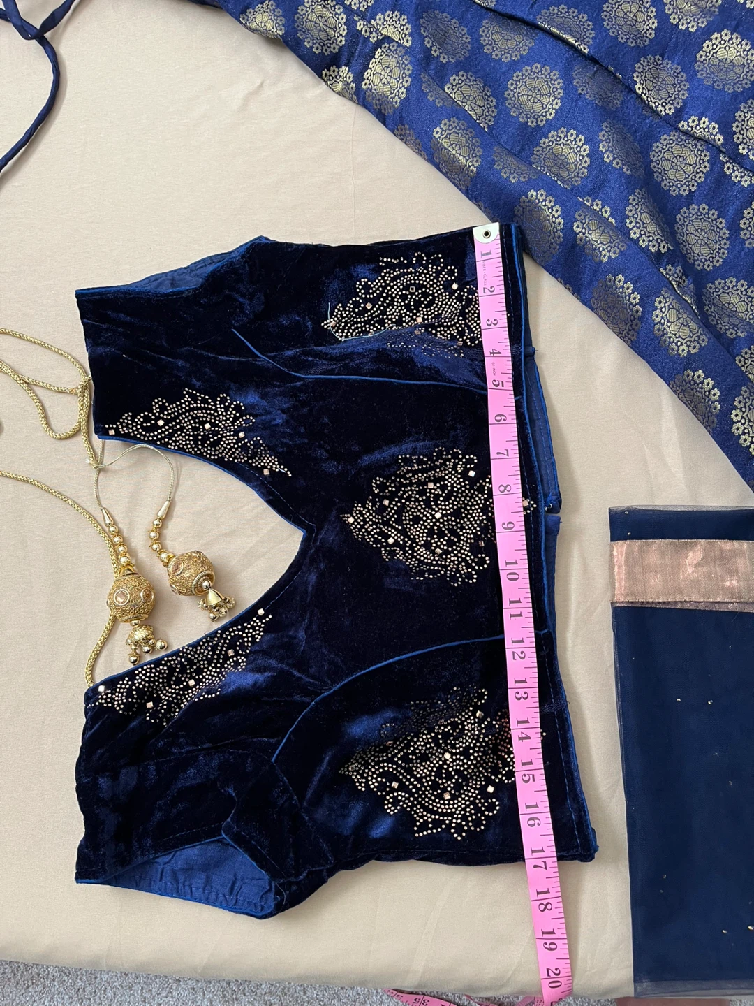 Indian Outfit - Blue and Gold - photo 3