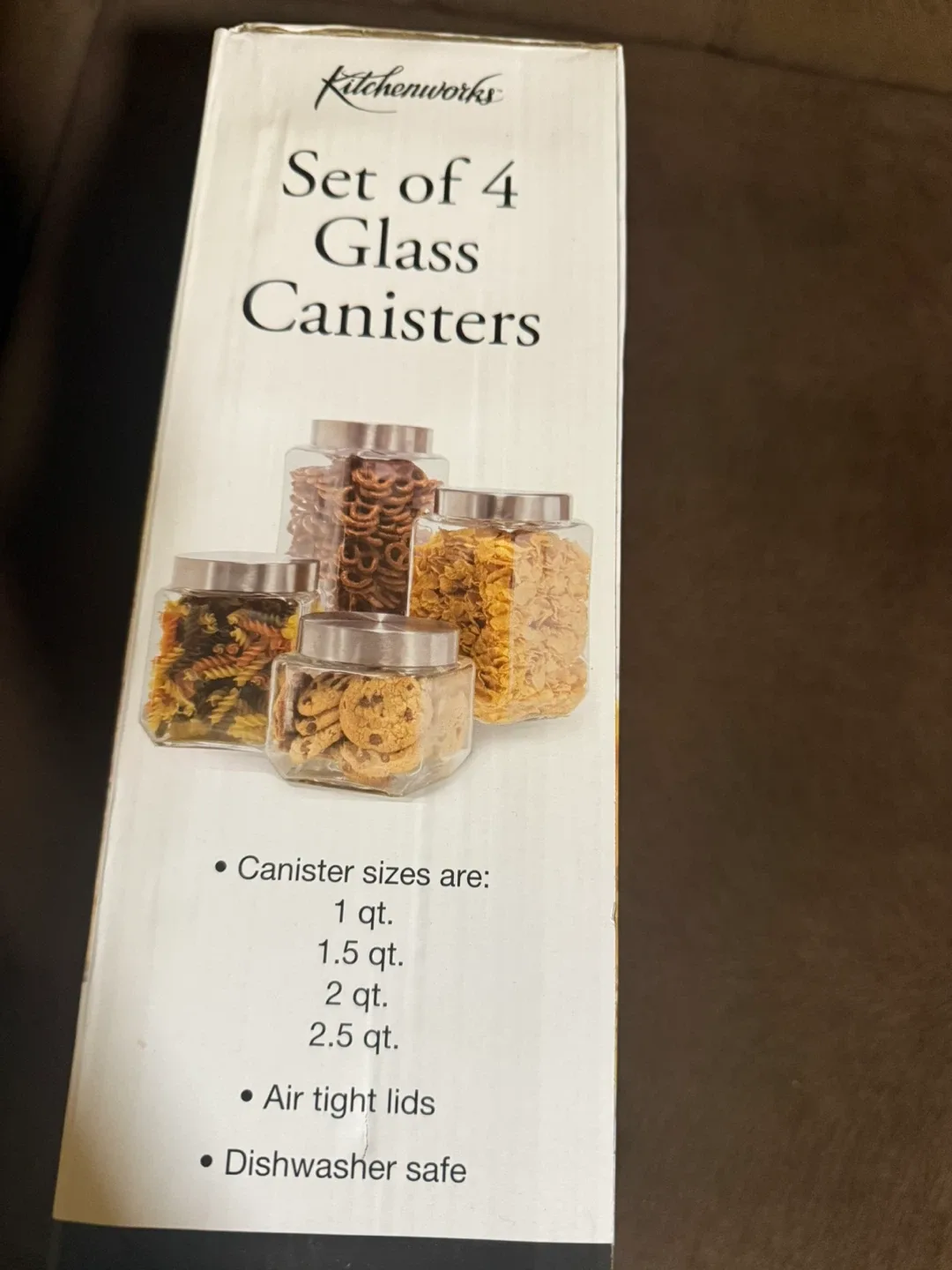 Kitchenworks Set of 4 Glass Canisters - brand new 🥕 image indicator(2)