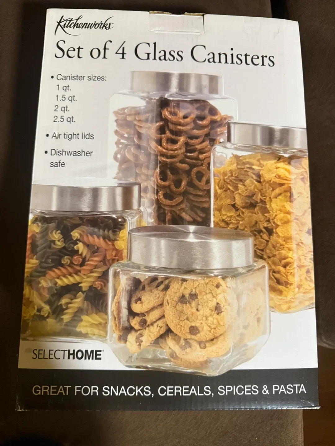 Kitchenworks Set of 4 Glass Canisters - brand new 🥕