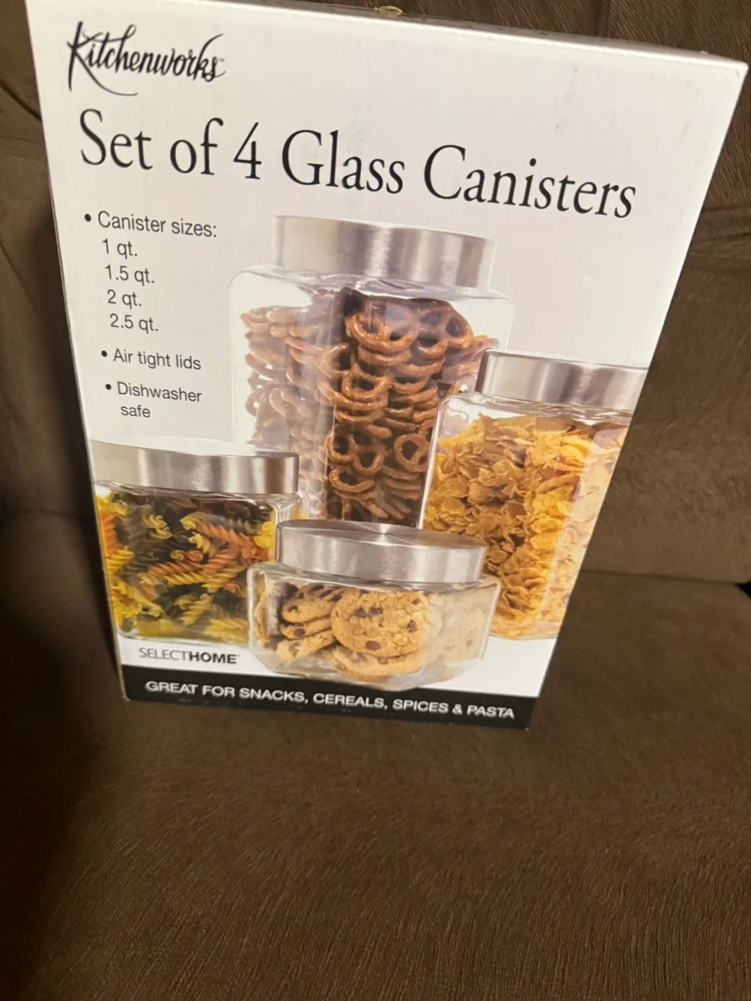 Kitchenworks Set of 4 Glass Canisters - brand new 🥕 image indicator(3)