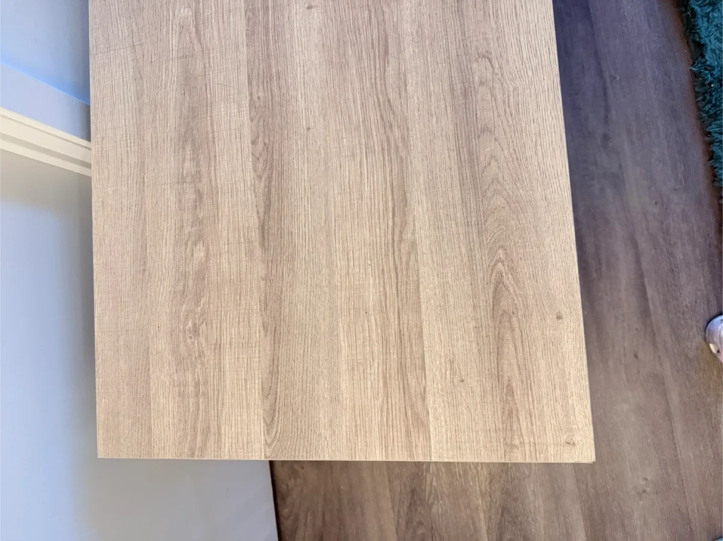 Rolling TV Stand - Black Metal Frame, Wood Top image indicator(4)