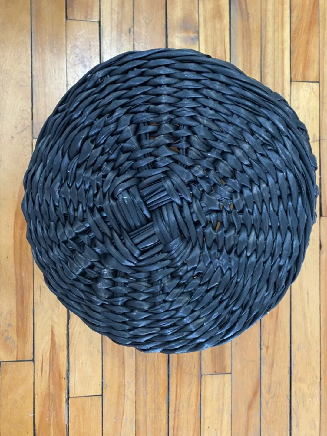 Black Woven Basket with Handles image indicator(4)