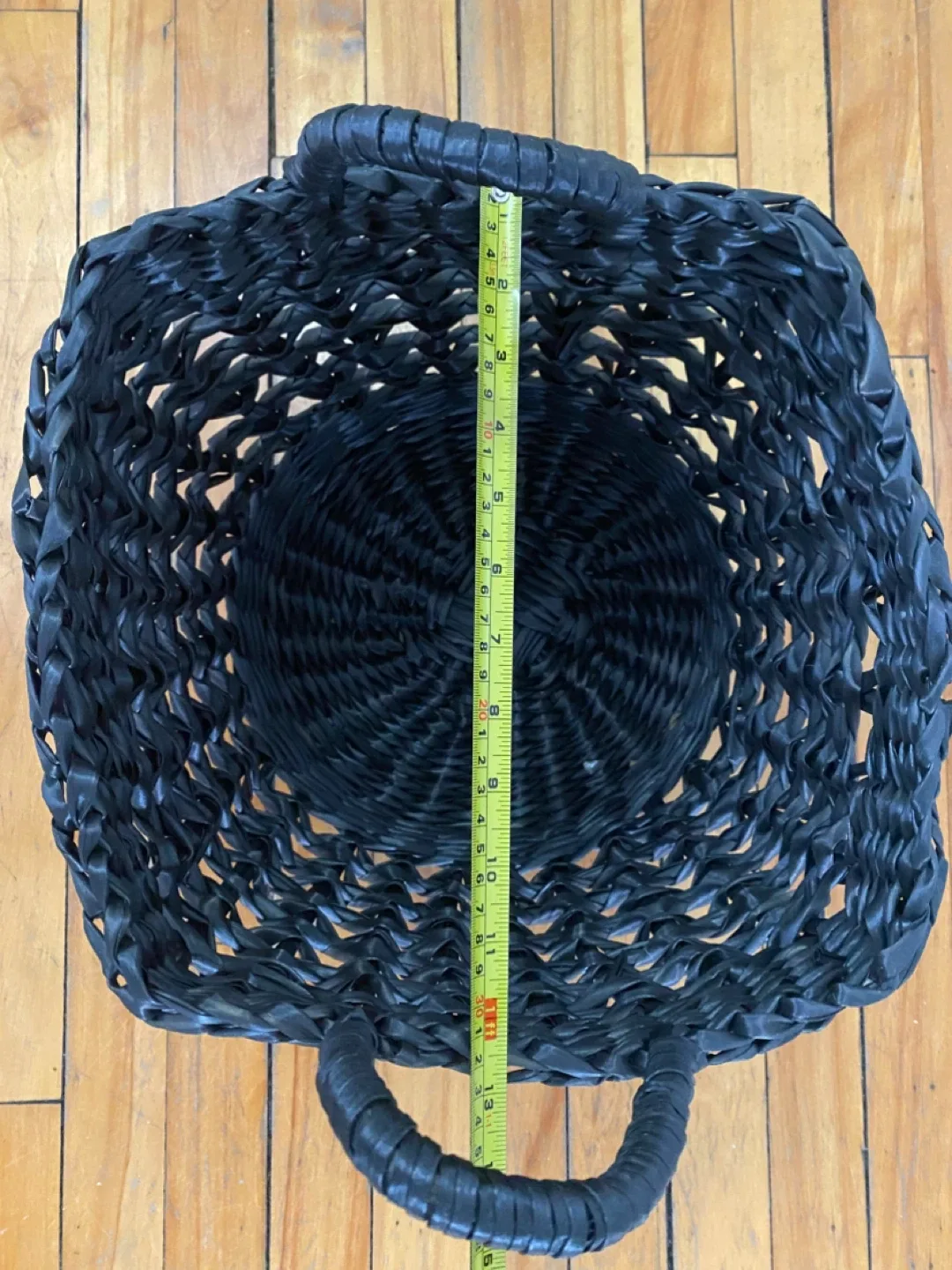 Black Woven Basket with Handles image indicator(5)