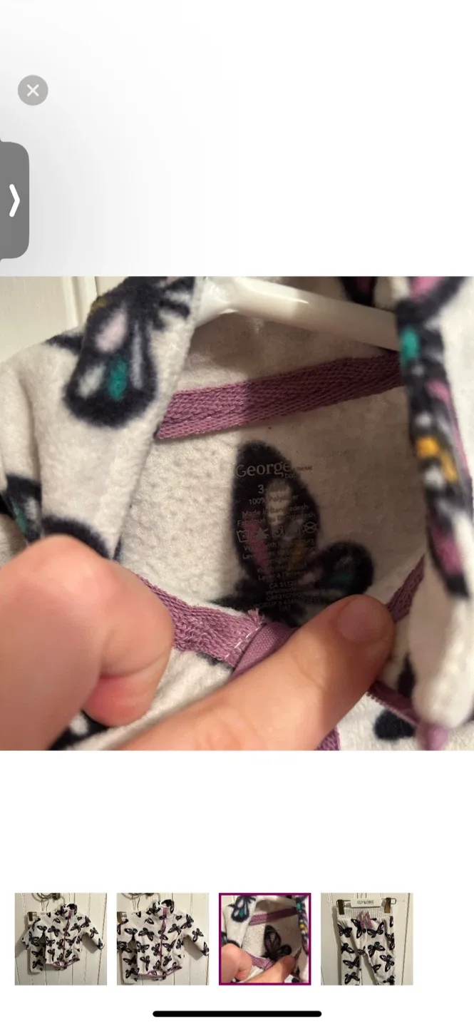 George Butterfly Fleece Set - Size 3/6m image indicator(3)