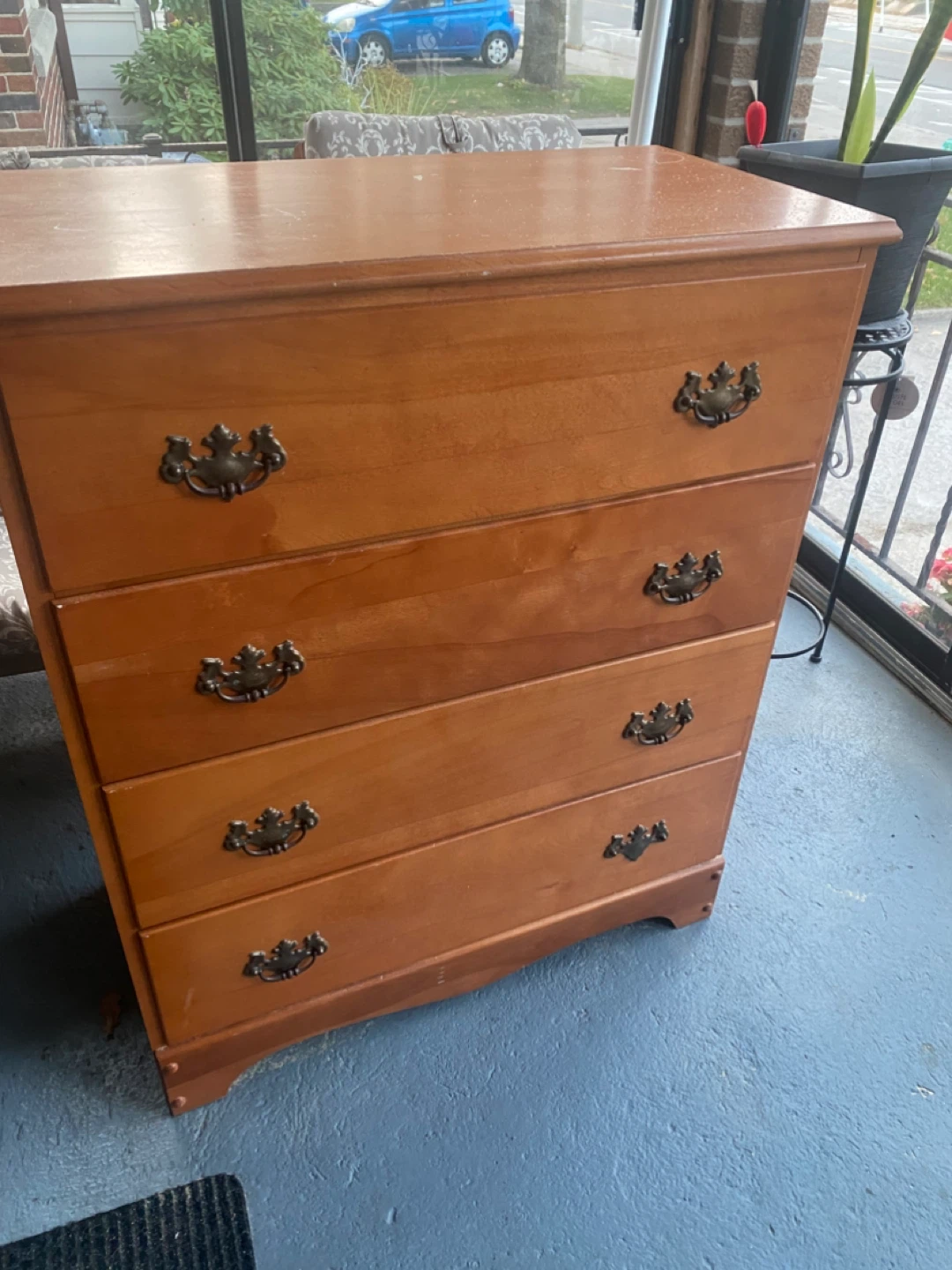 Wooden Bookcase & Dresser