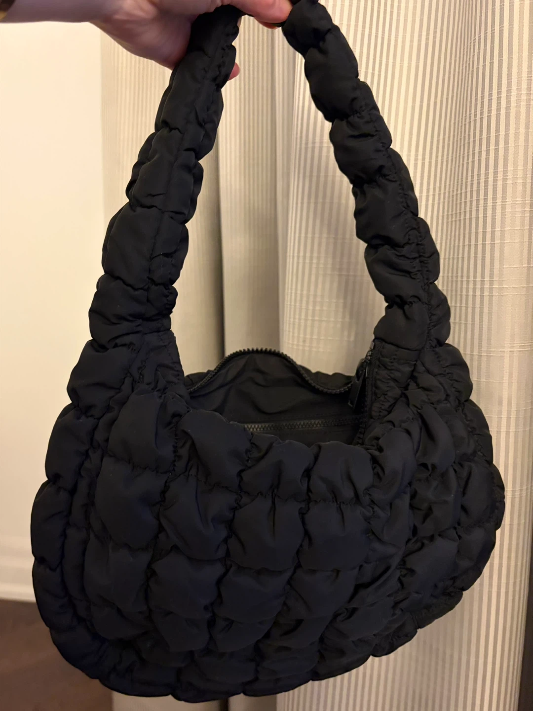 COS Black Quilted Bag