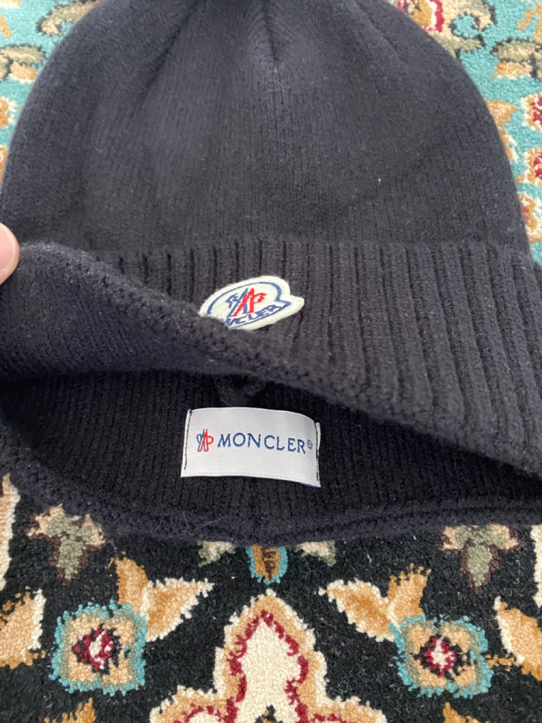 Moncler Black Beanie - New with Tags - photo 2
