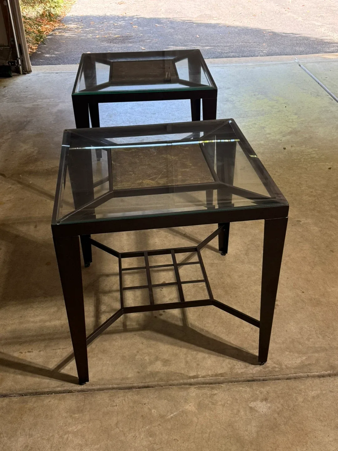 Glass Top End Tables (Set of 2)🥕