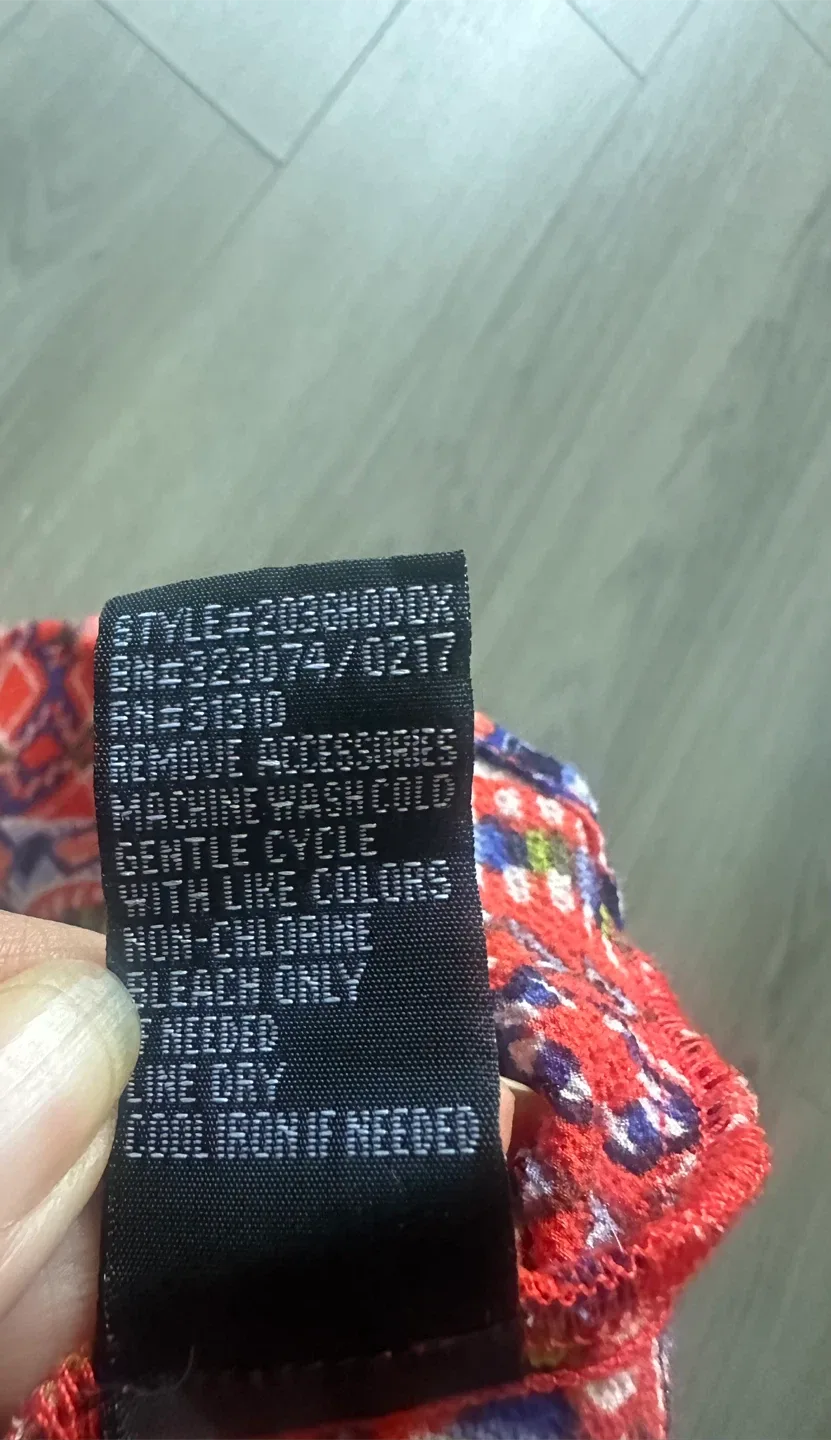 Girls 10-12 Red Patterned boho top image indicator(6)