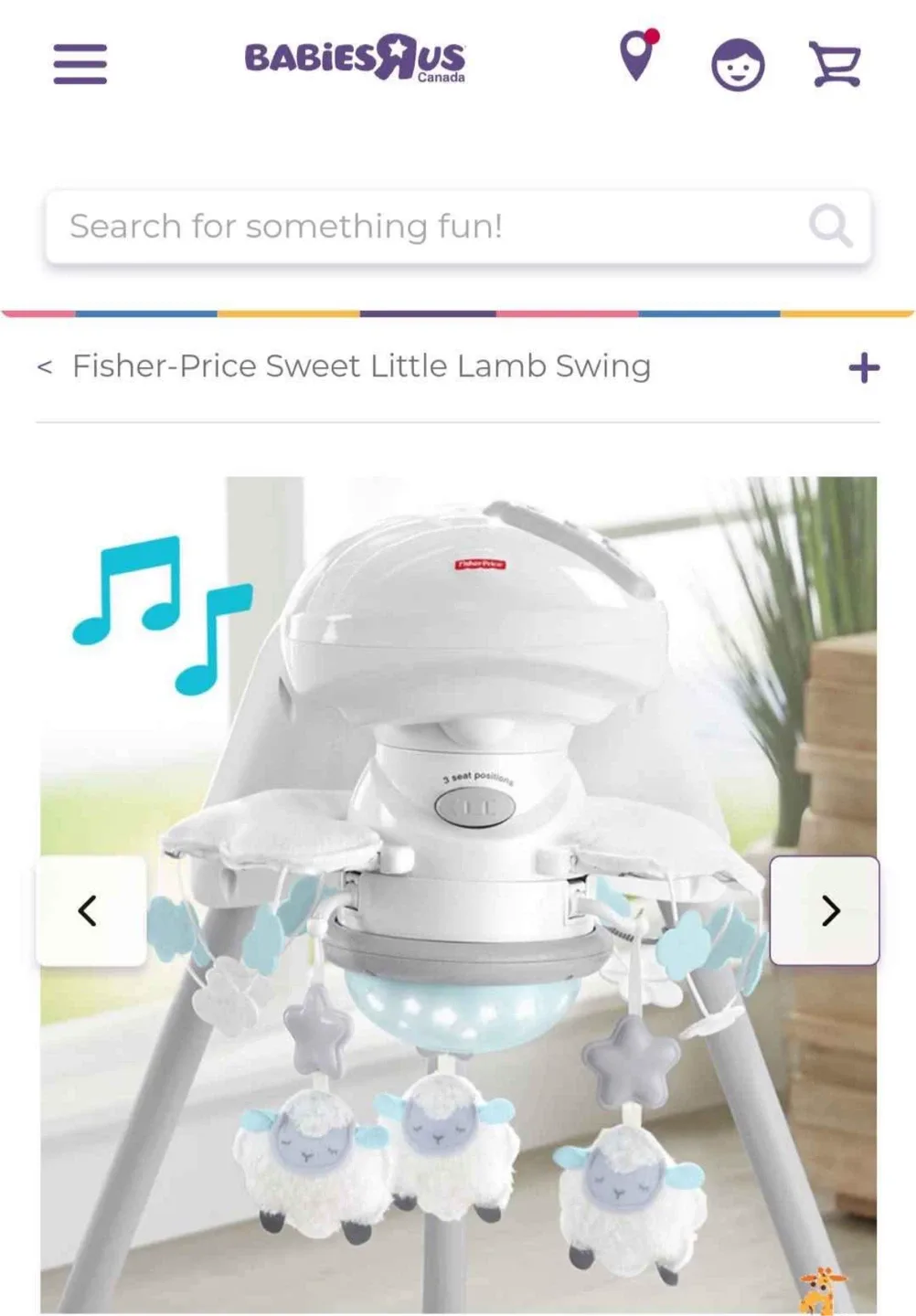 Fisher-Price Sweet Little Lamb Cradle 'n Swing image indicator(3)