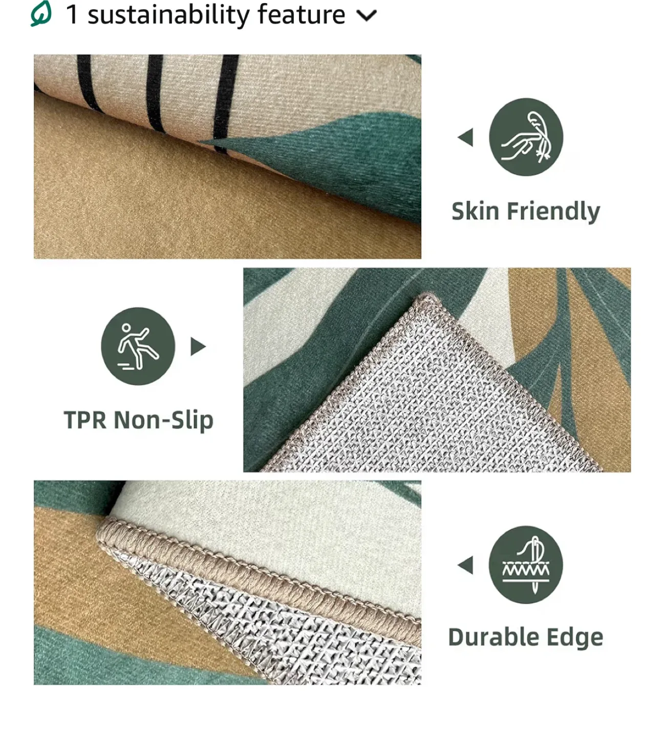 Abstract Pattern Area Rug - Skin Friendly & Non-Slip image indicator(5)