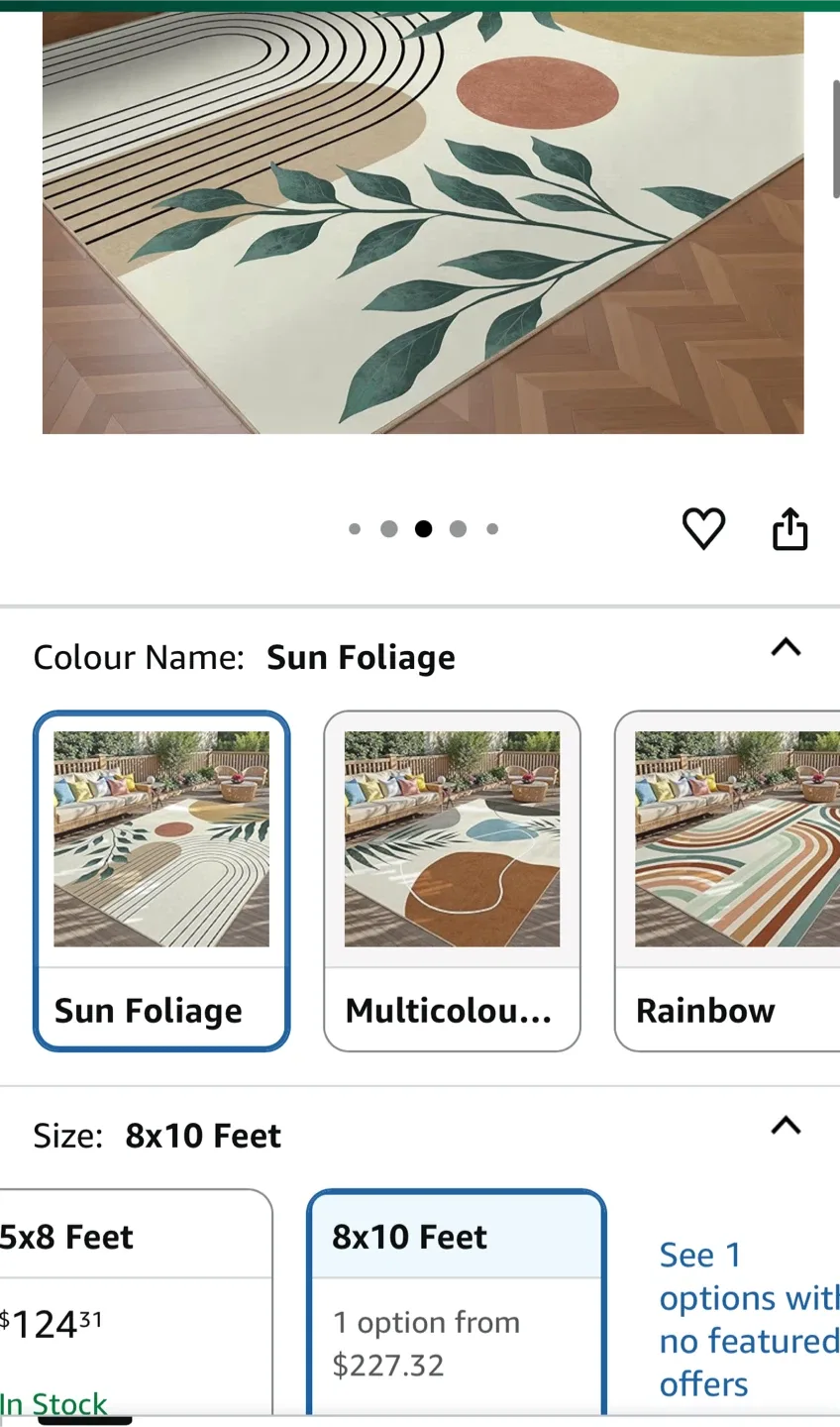 Abstract Pattern Area Rug - Skin Friendly & Non-Slip image indicator(7)