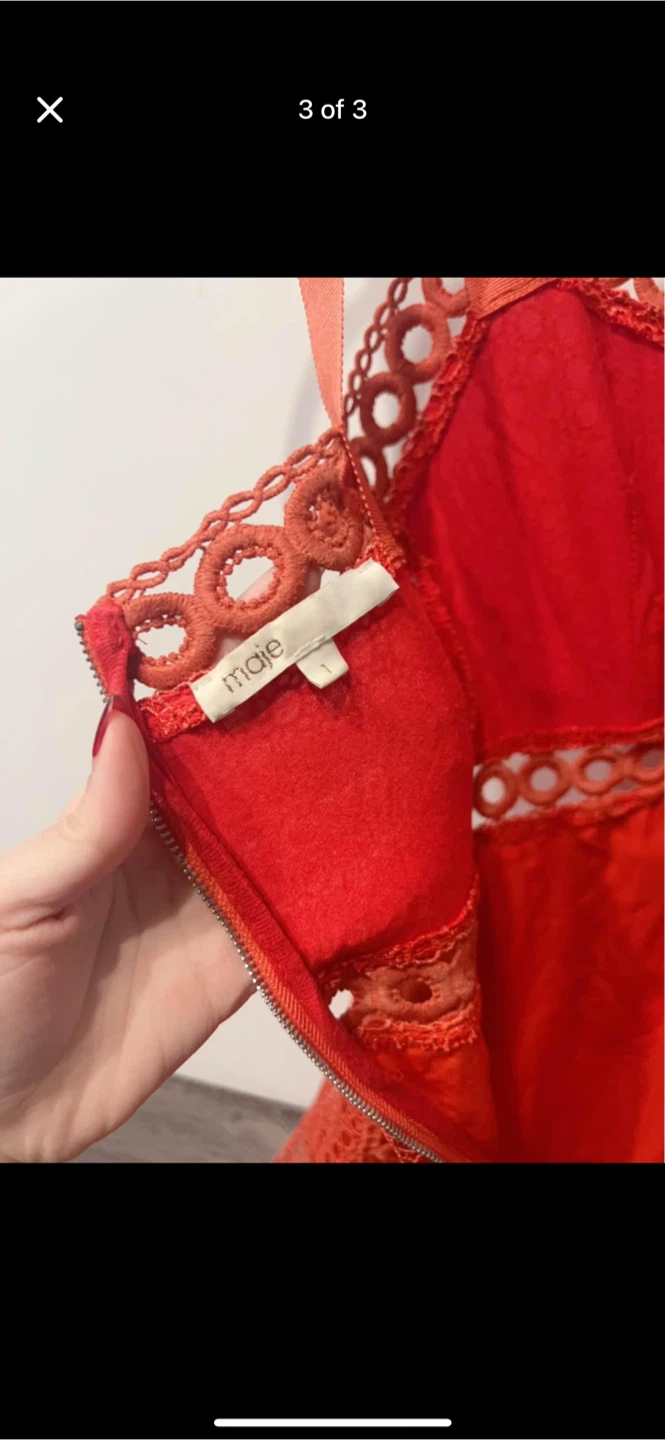 Maje Orange Dress - Size 1 - photo 3