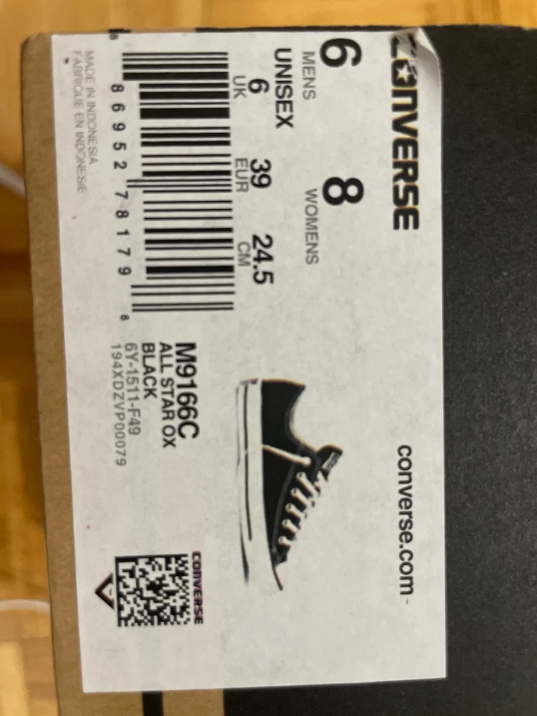 Converse All Star OX - Black - US Mens 6 / Womens 8 image indicator(4)